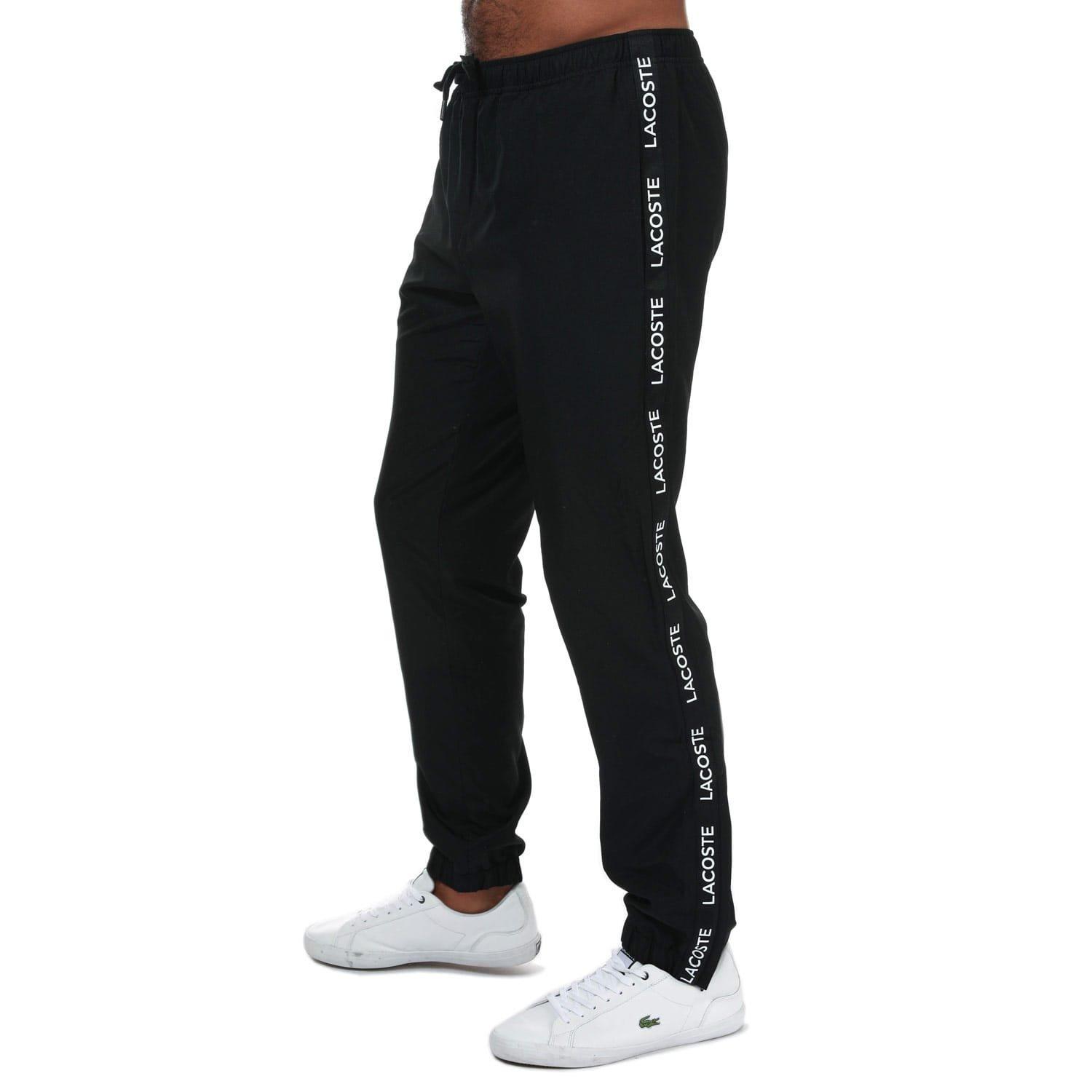 Black - Lacoste - Logo Tape Track Pants - 4