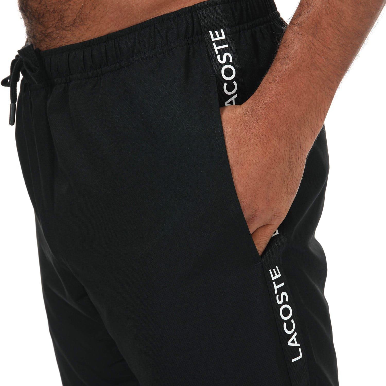 Black - Lacoste - Logo Tape Track Pants - 6