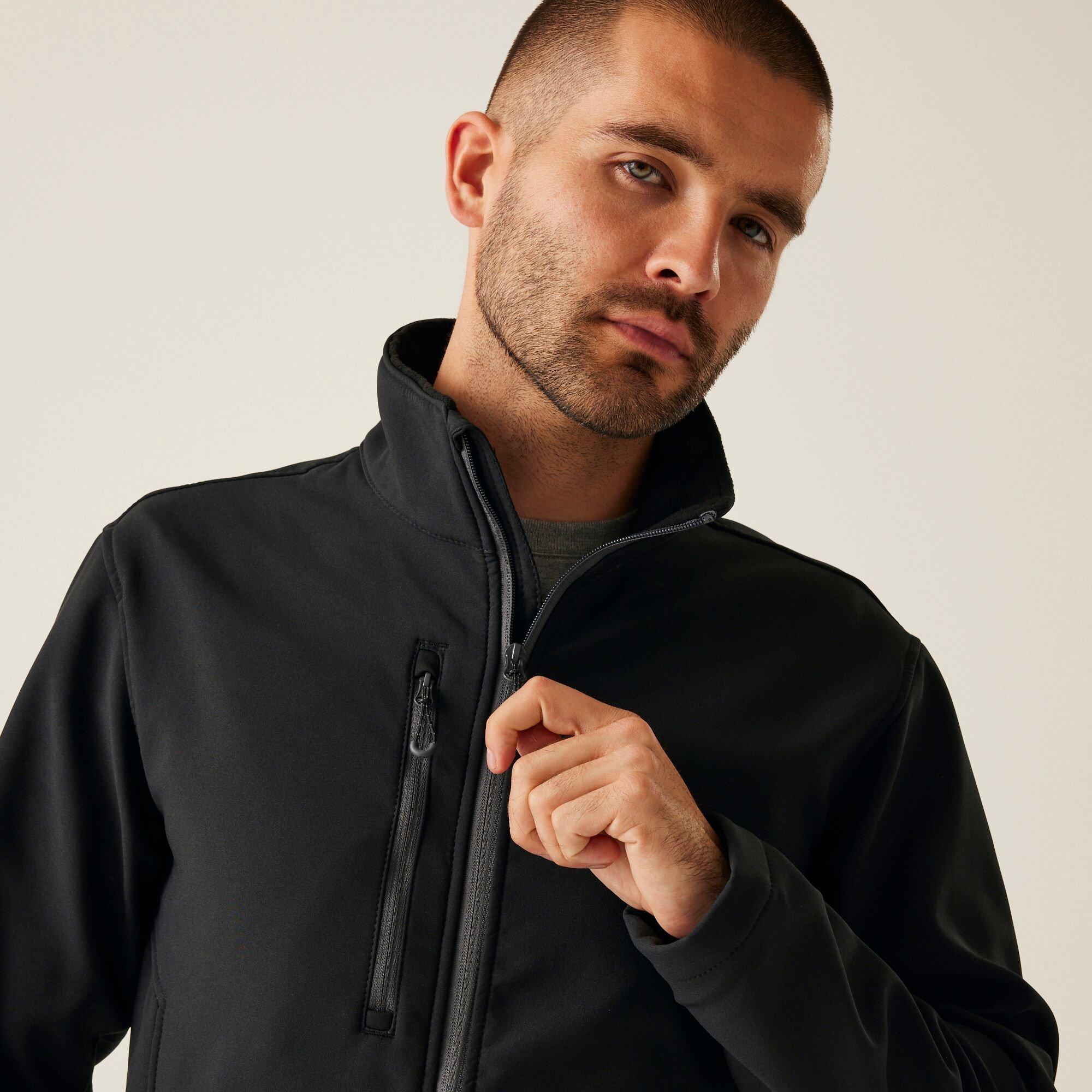 Black - Regatta - Mens H/M Softshell Jacket - 4