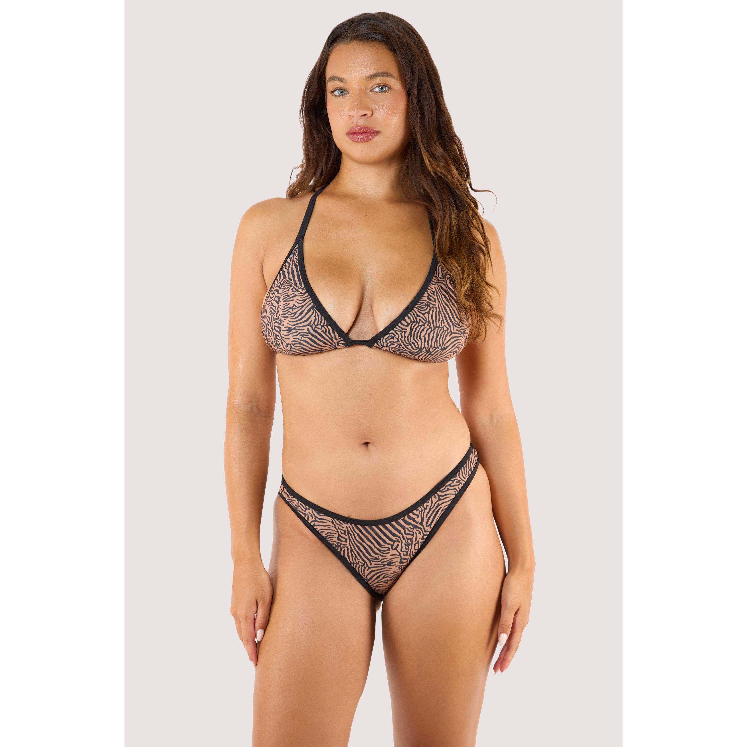 Tiger Print - Wolf and Whistle - Savana Tiger Print Triangle Bikini Top - 3