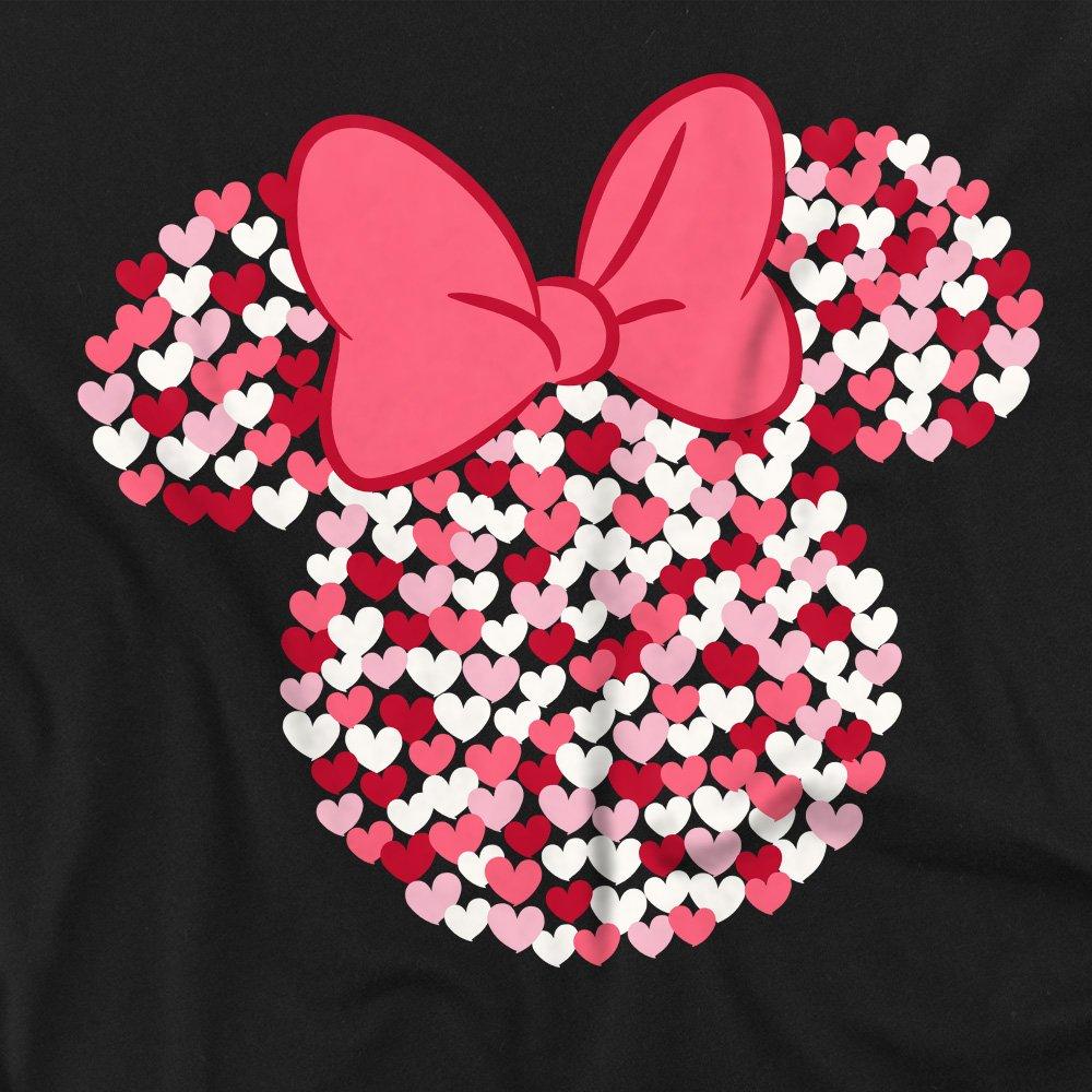 Black - Minnie Mouse - Minnie Mouse ValentineS Day Heart Ears Silhouette - 2