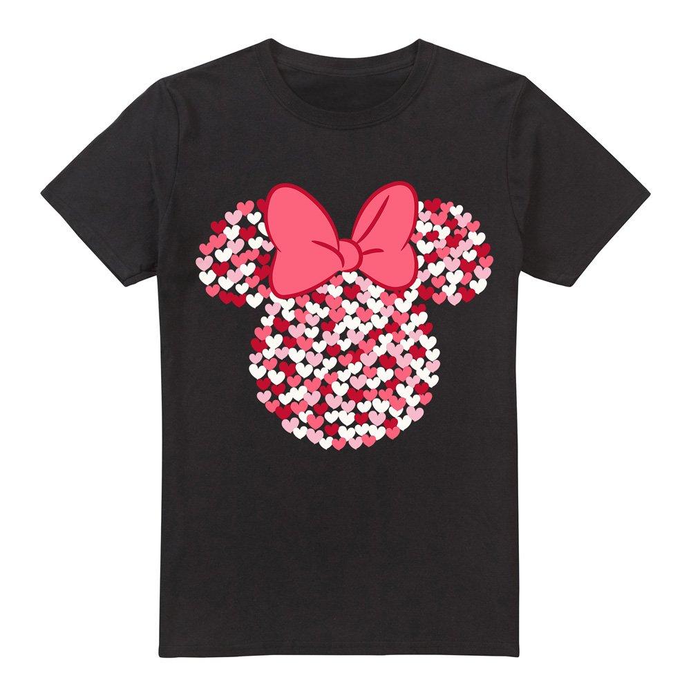 Black - Minnie Mouse - Minnie Mouse ValentineS Day Heart Ears Silhouette - 4