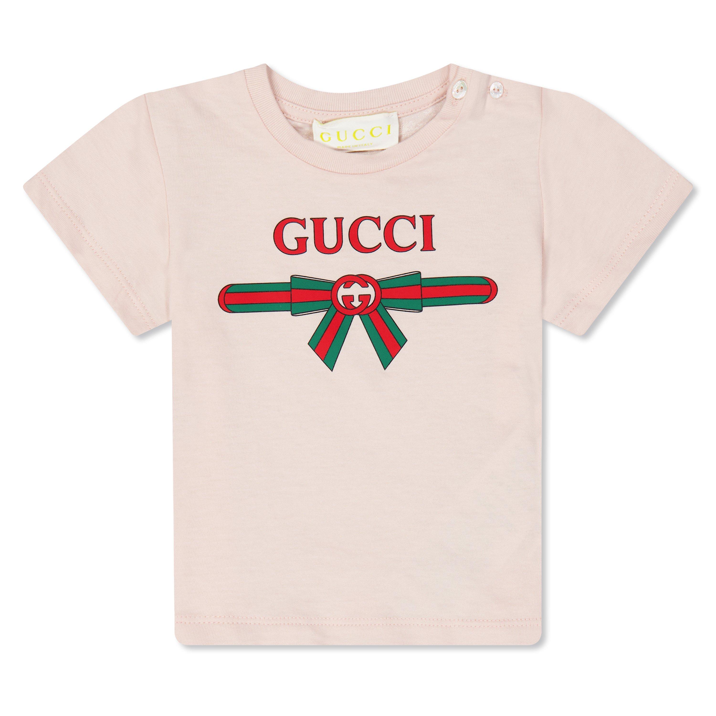 Gucci Infant Girls' Bow Printed T-Shirt