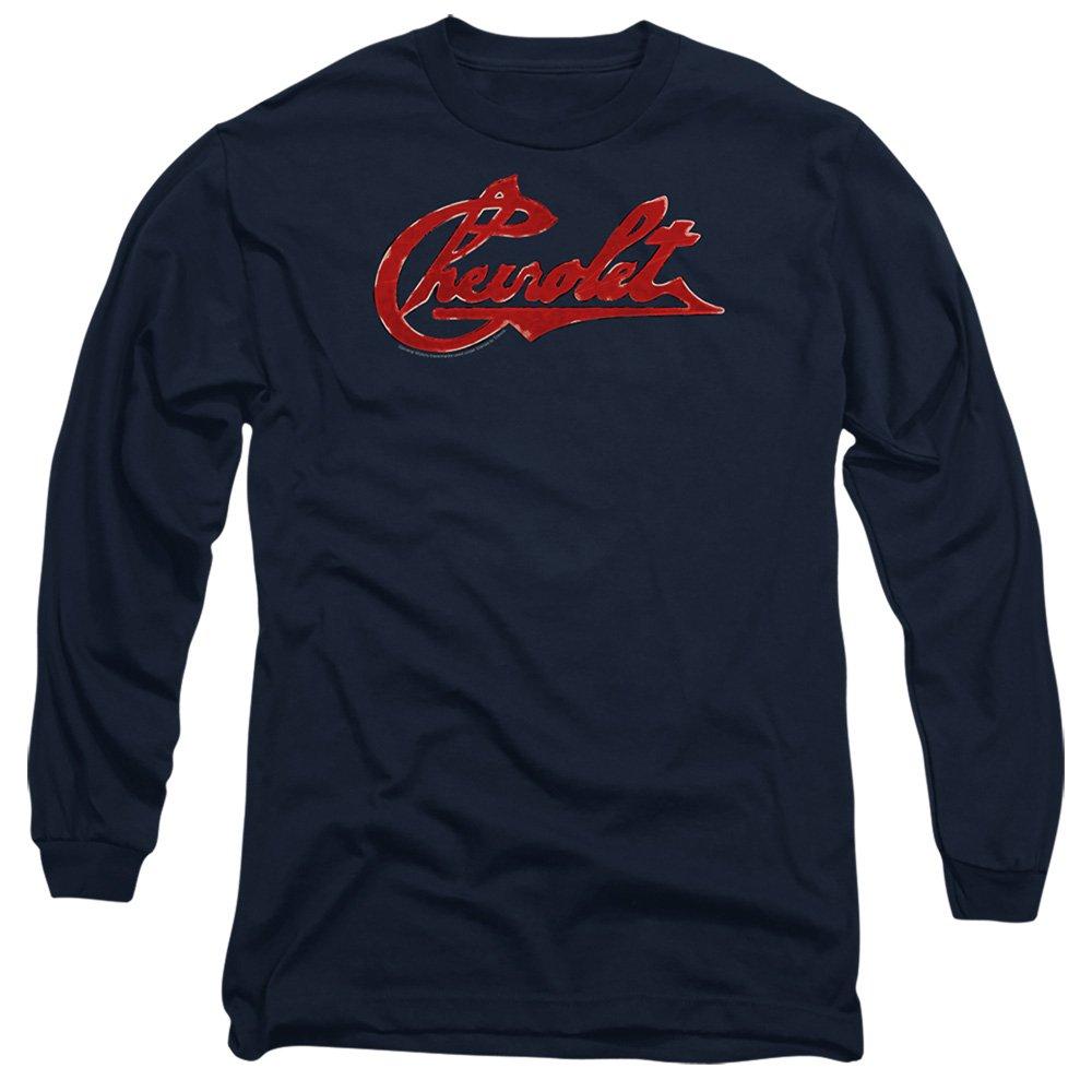 Navy - Other - Chevrolet Chevrolet Script Distressed Long Sleeve - 1