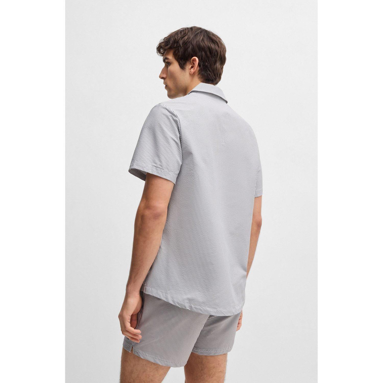 Navy - Boss - Velvetfish Beach Shirt - 2