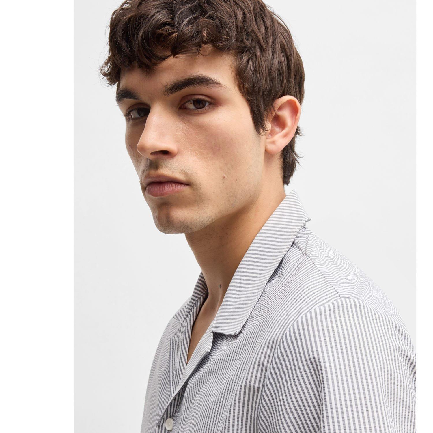 Navy - Boss - Velvetfish Beach Shirt - 3