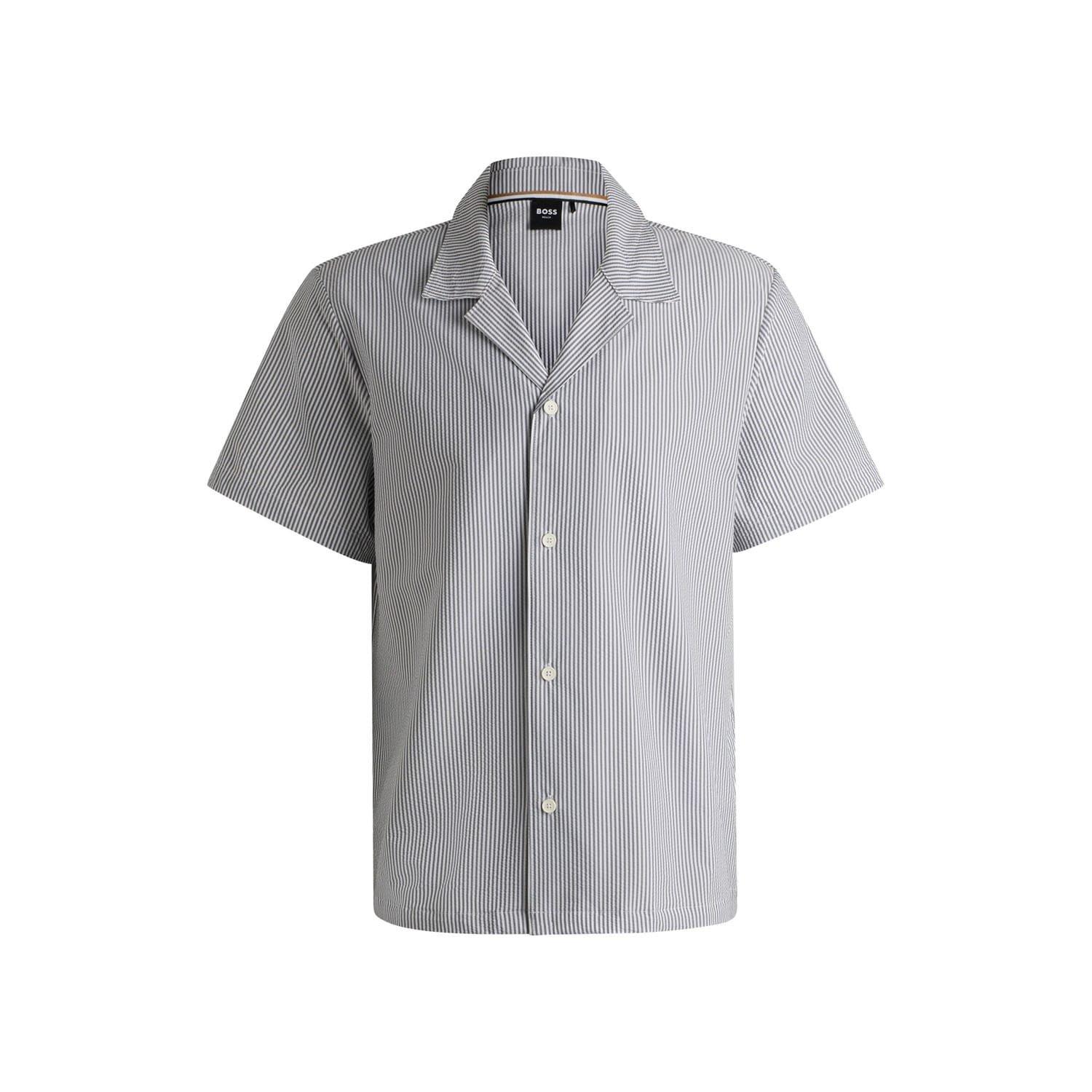 Navy - Boss - Velvetfish Beach Shirt - 4