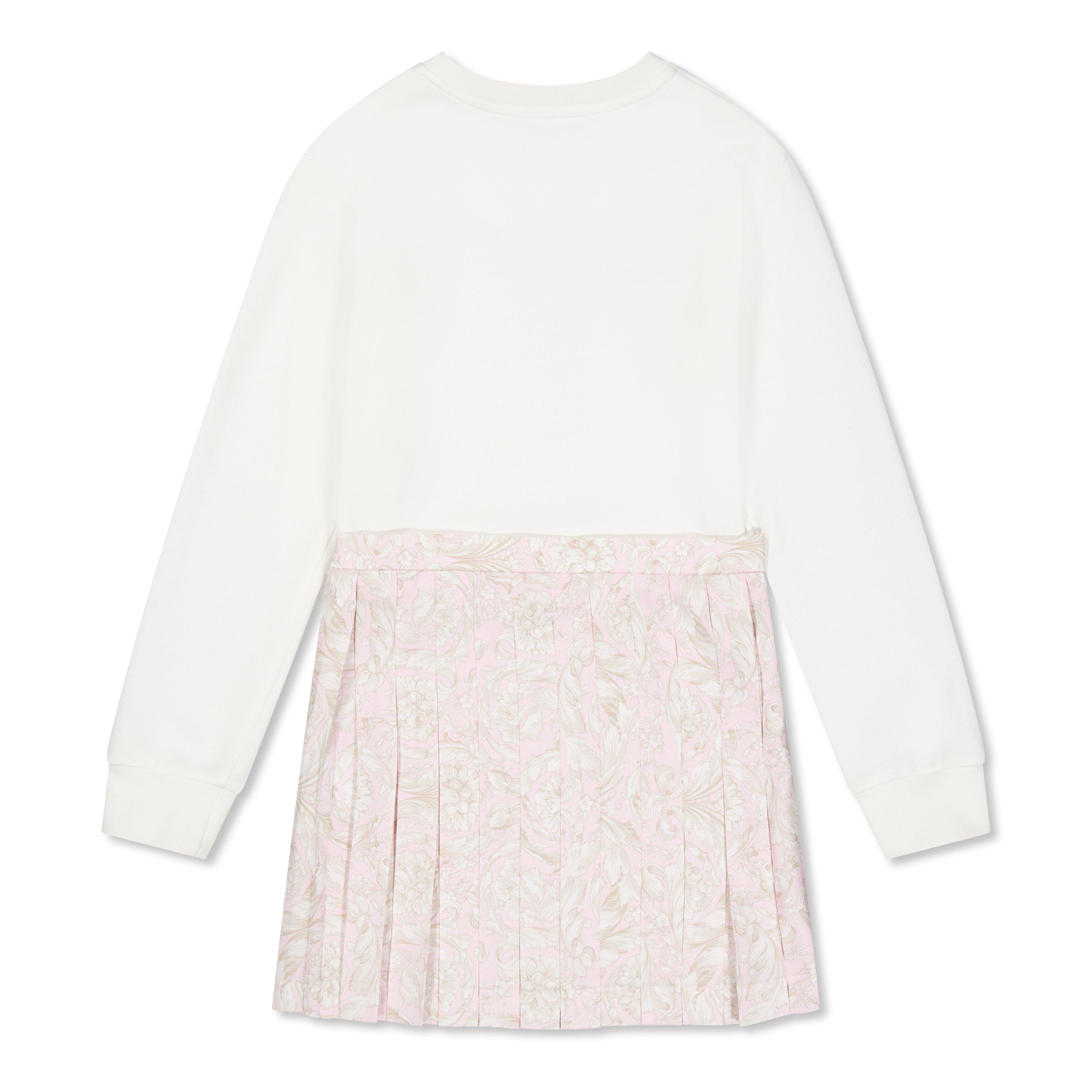 Wht/Pink 6WF00 - Versace - Kids' Barocco Sweatshirt Jumper Dress - 2