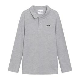 Slazenger Long Sleeve Plain Polo Junior