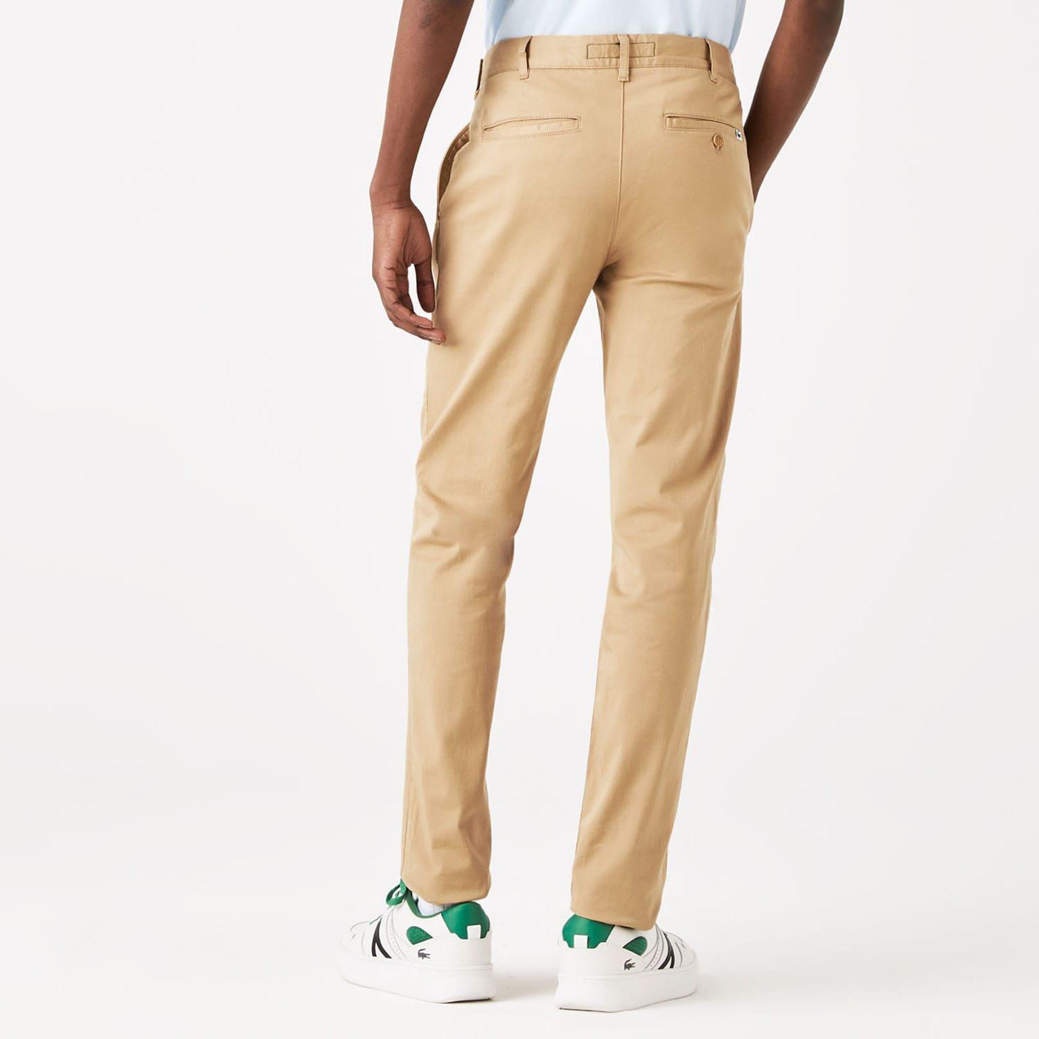 Beige - Lacoste - Slim Fit Stretch Cotton Chinos - 2
