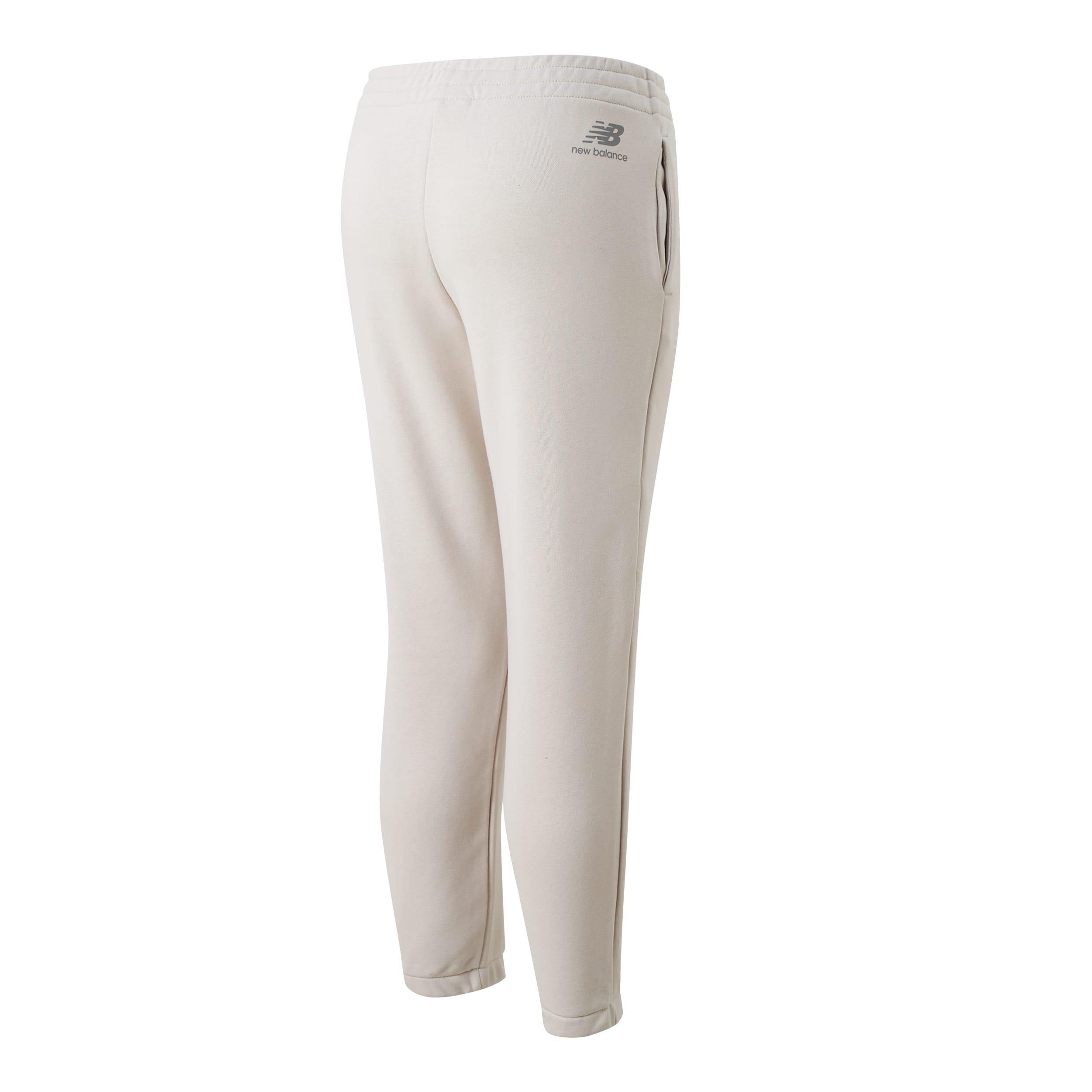 White - New Balance - Essentials Varsity Fleece Pants - 2