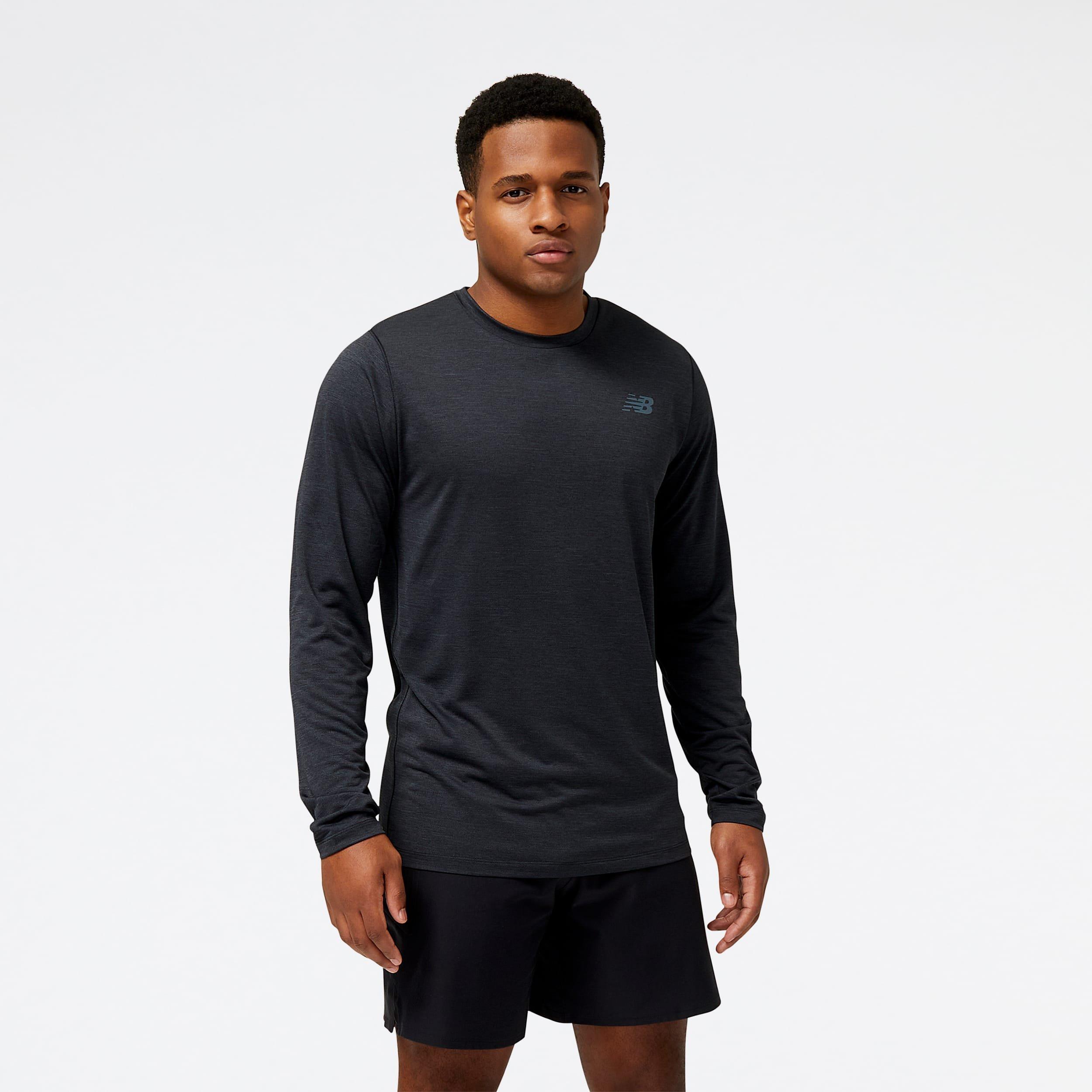 Black - New Balance - Tenacity Long Sleeve T-Shirt - 1