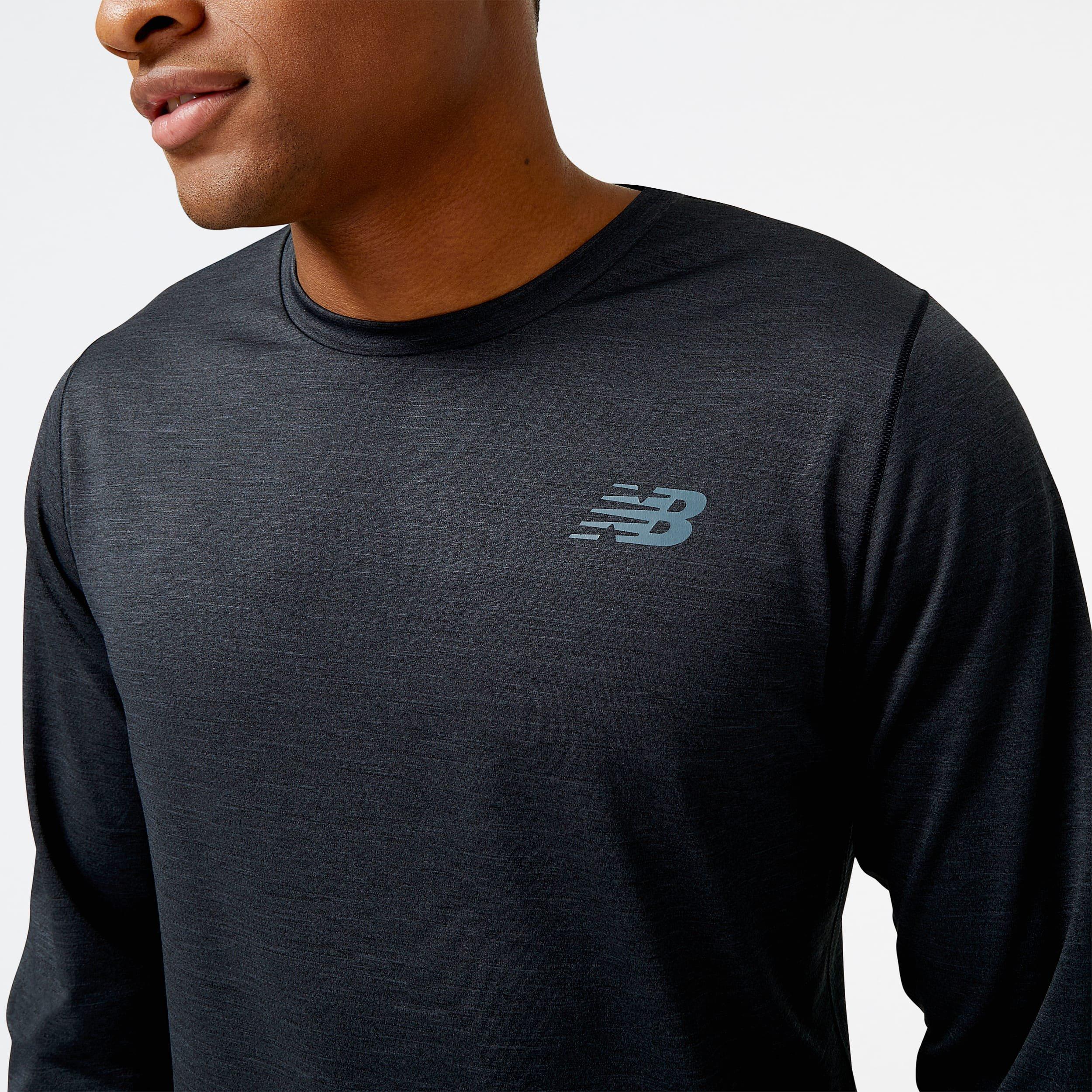 Black - New Balance - Tenacity Long Sleeve T-Shirt - 4
