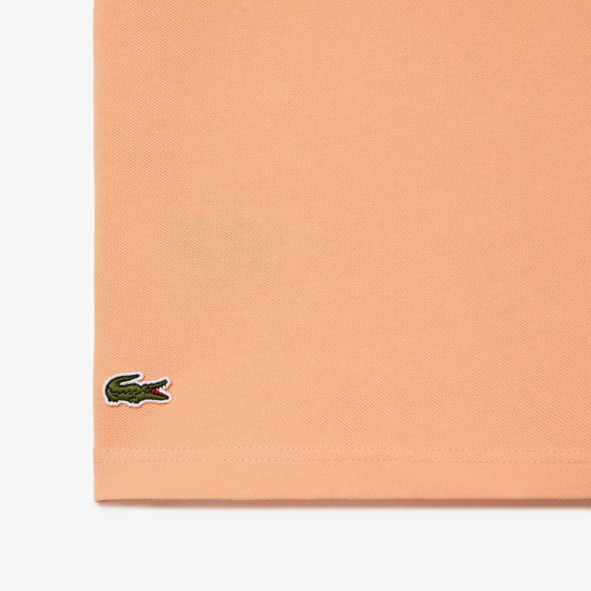 Peach - Lacoste - Regular Fit Branded Stretch Cotton Polo Shirt - 3