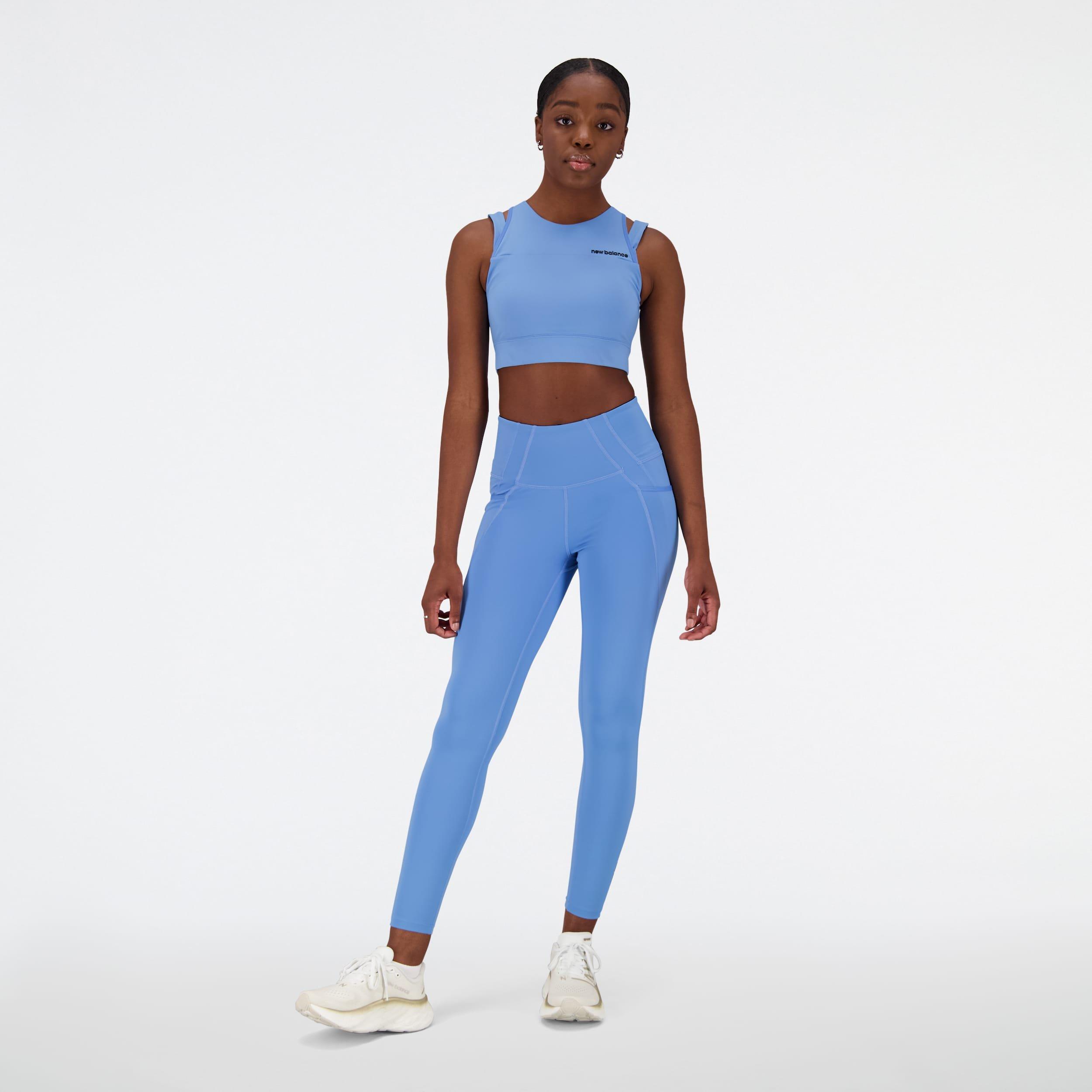Blue - New Balance - Shape Shield 7/8  High Rise Pocket Tights - 1