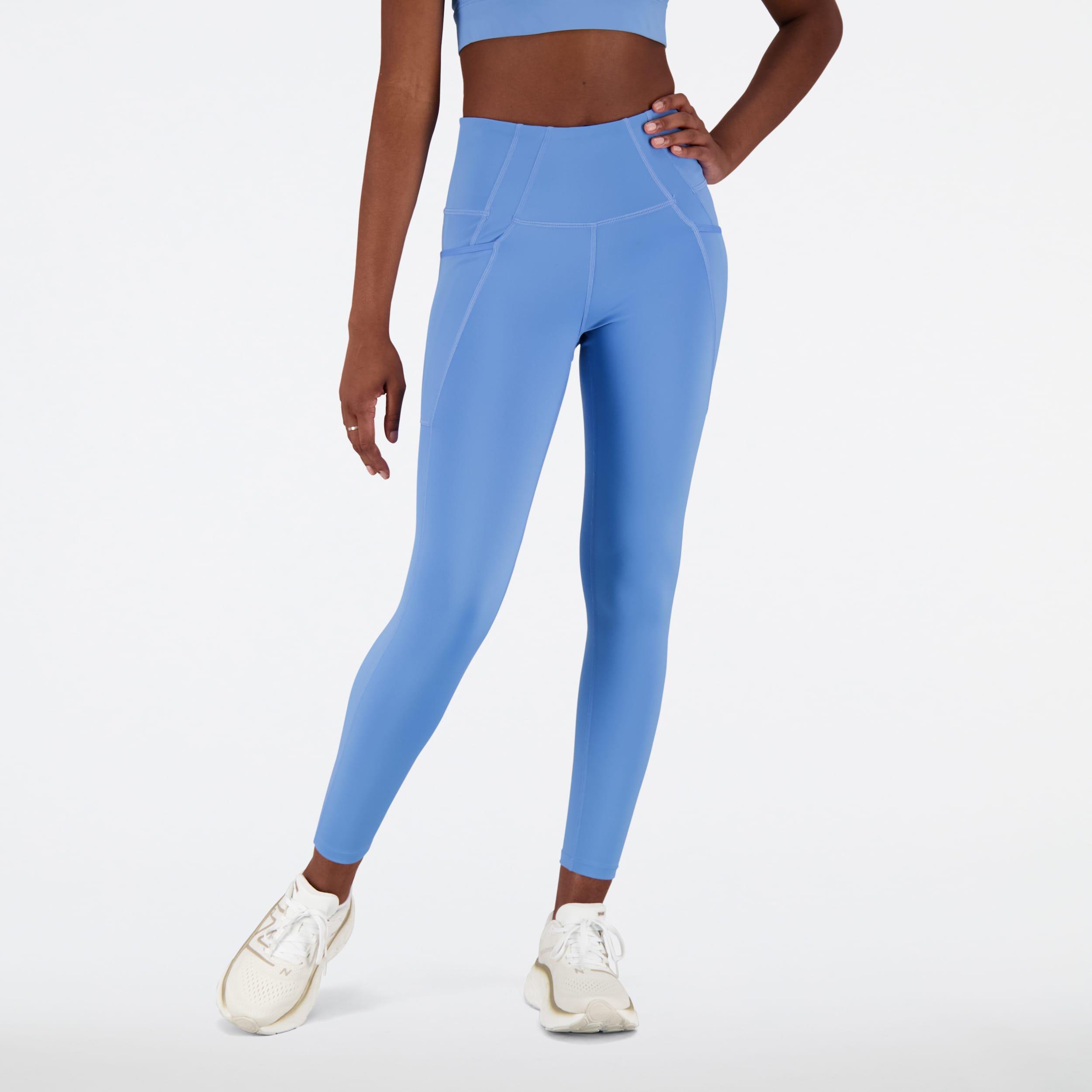 Blue - New Balance - Shape Shield 7/8  High Rise Pocket Tights - 2