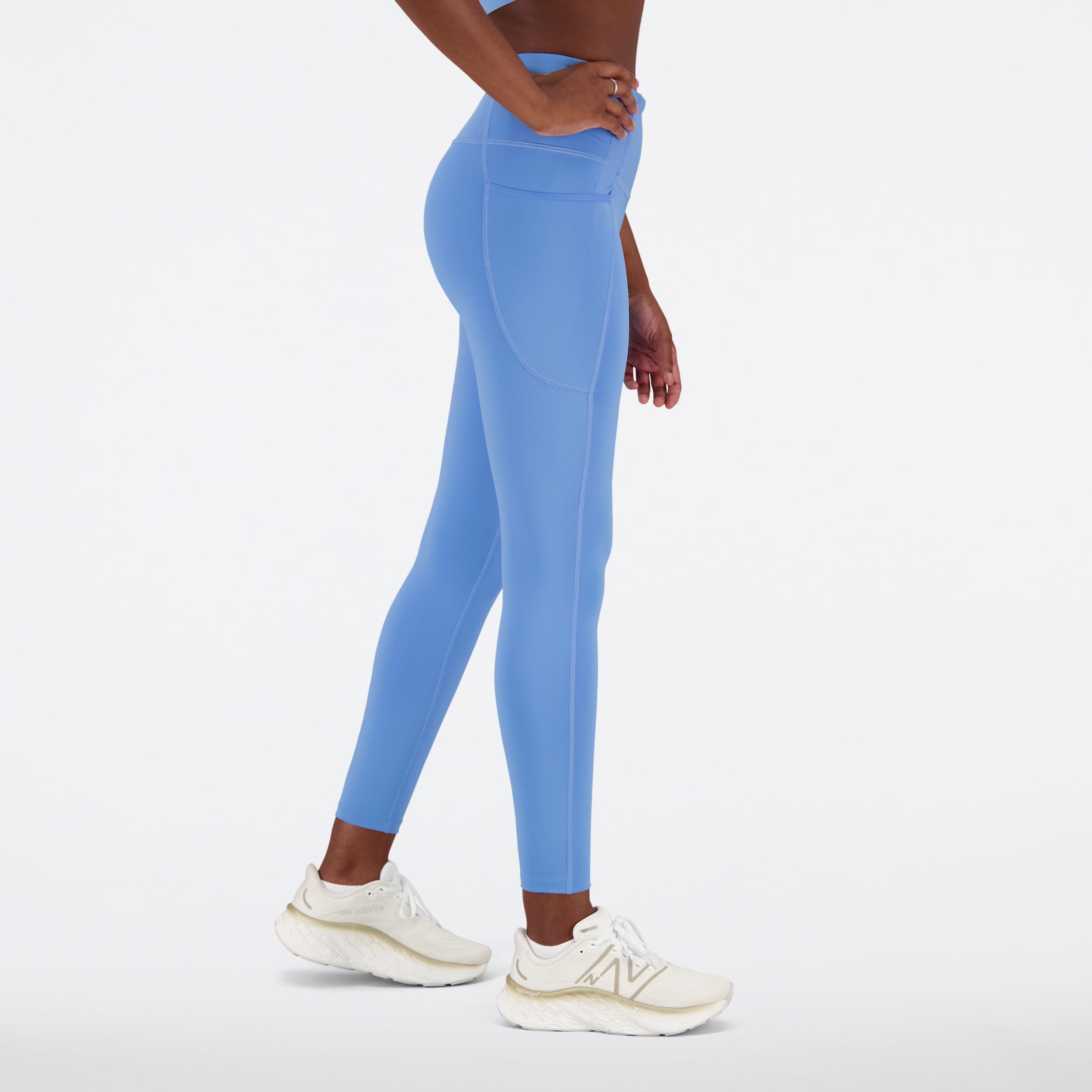 Blue - New Balance - Shape Shield 7/8  High Rise Pocket Tights - 3
