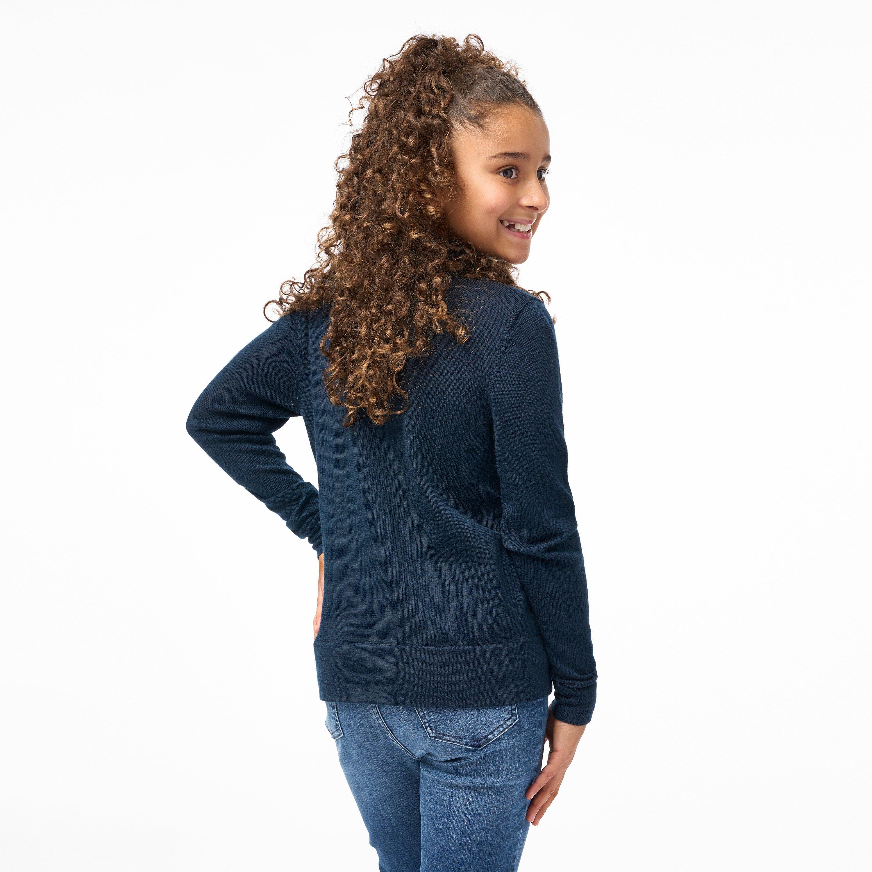 Navy - Biba - Junior Girls Biba Merino Logo Jumper - 2