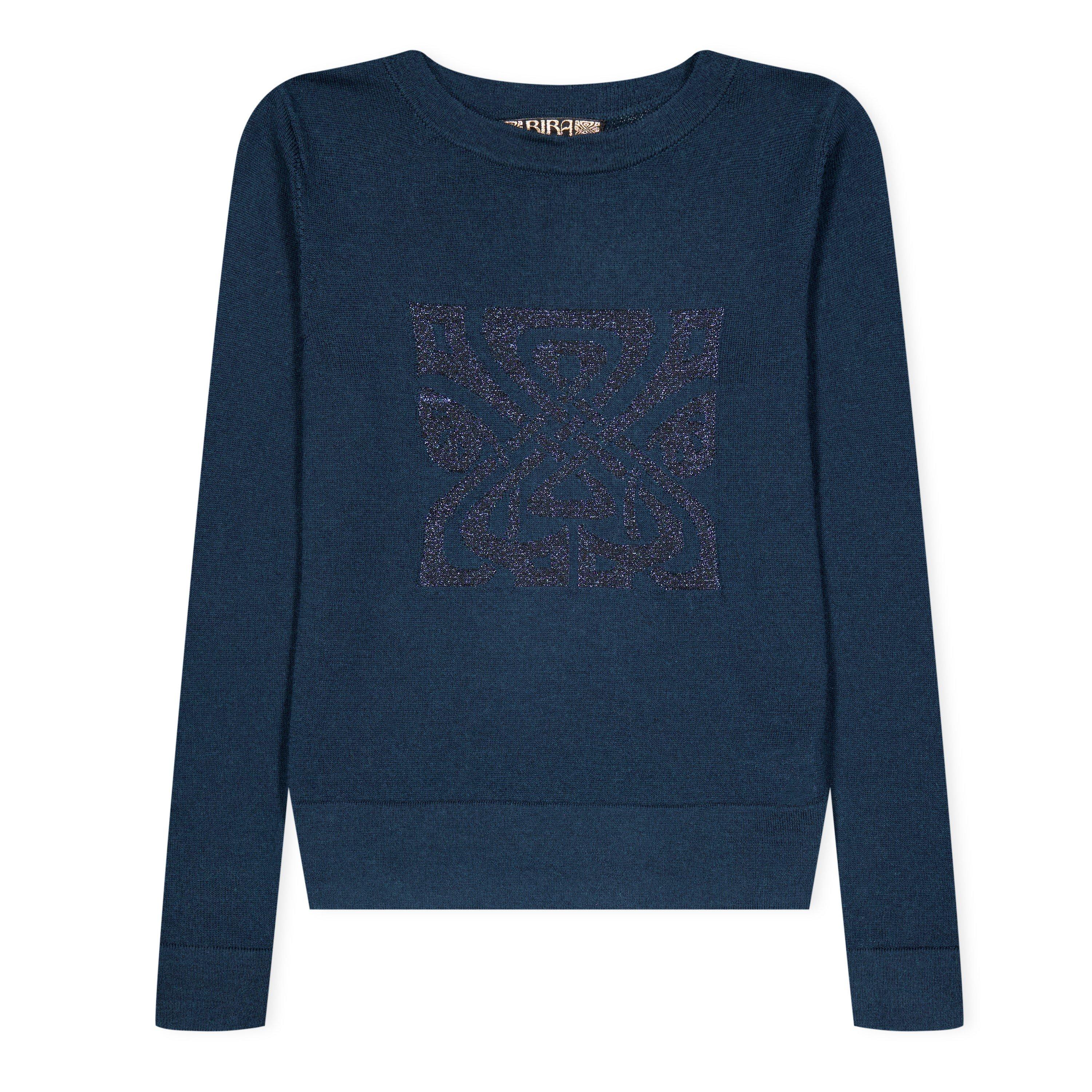 Navy - Biba - Junior Girls Biba Merino Logo Jumper - 5