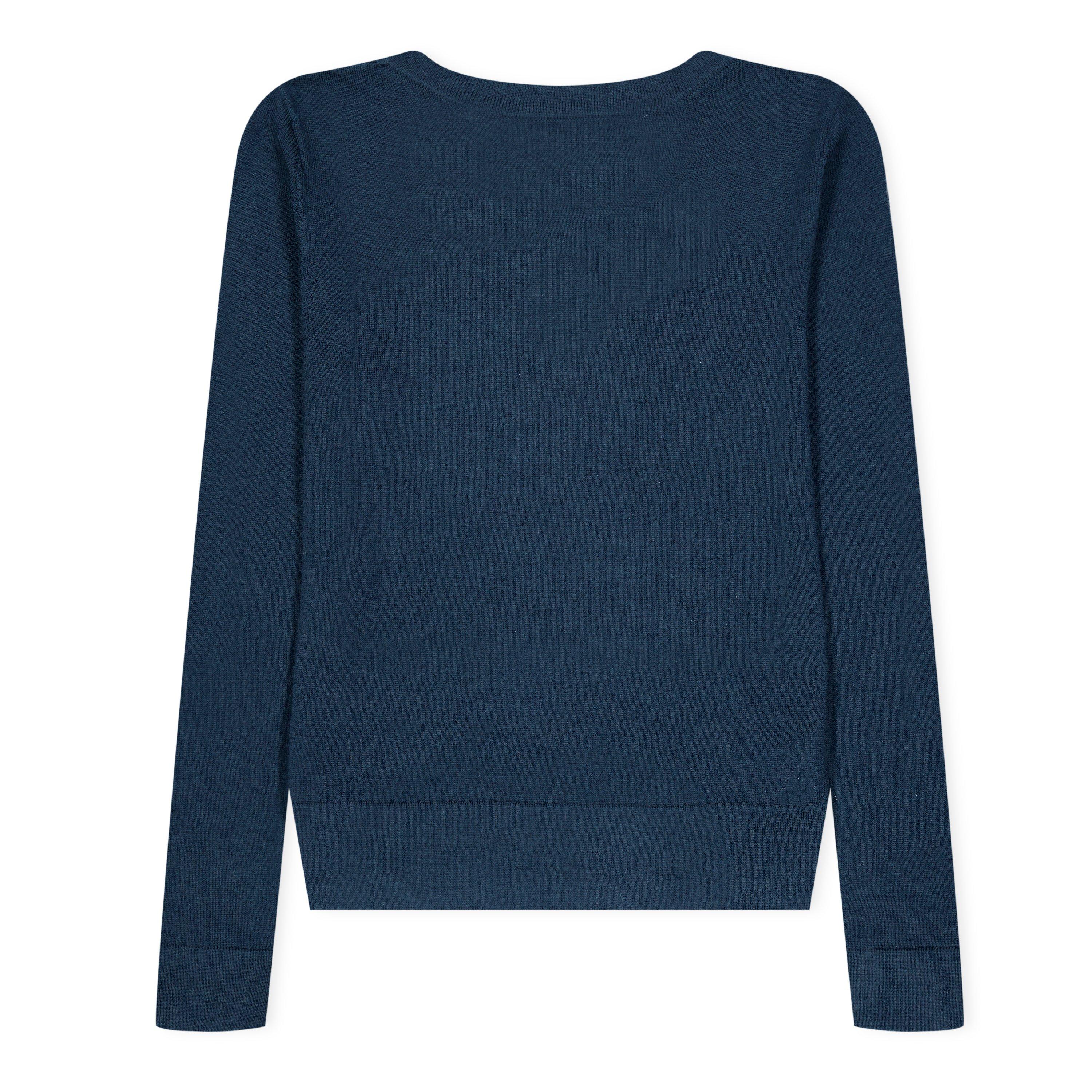 Navy - Biba - Junior Girls Biba Merino Logo Jumper - 6