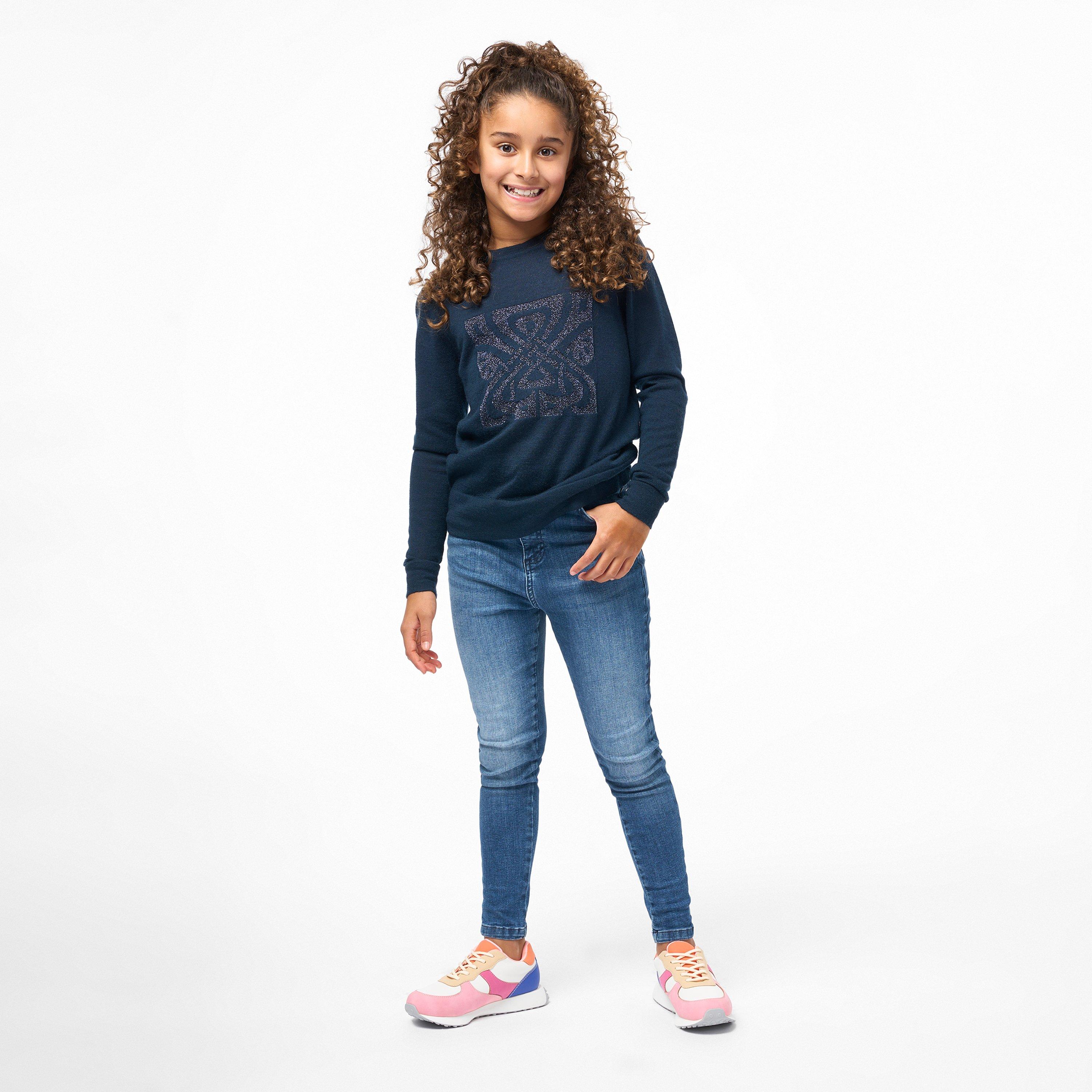 Navy - Biba - Junior Girls Biba Merino Logo Jumper - 4