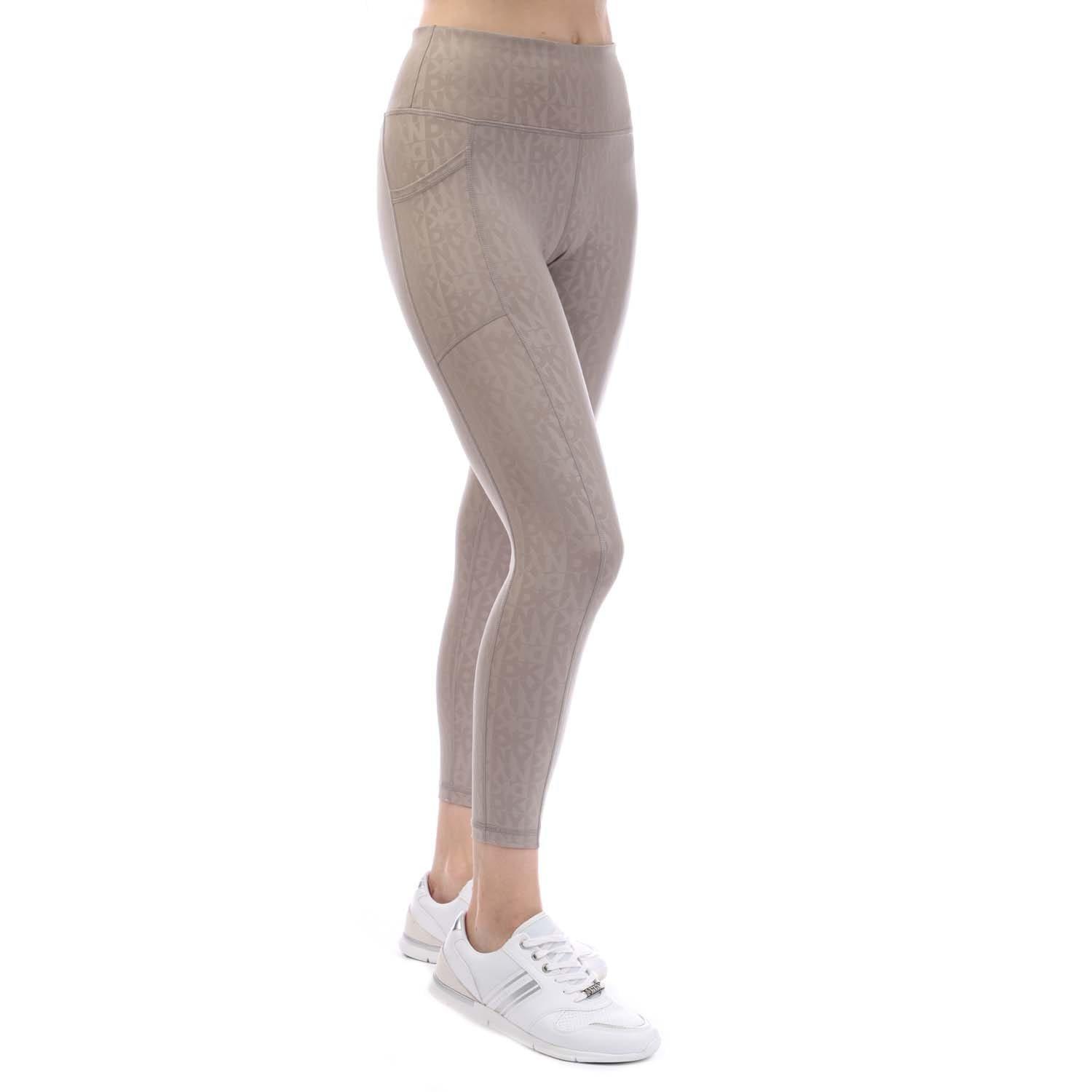Grey - DKNY - High Waist Cropped Tight with Pockets - 2