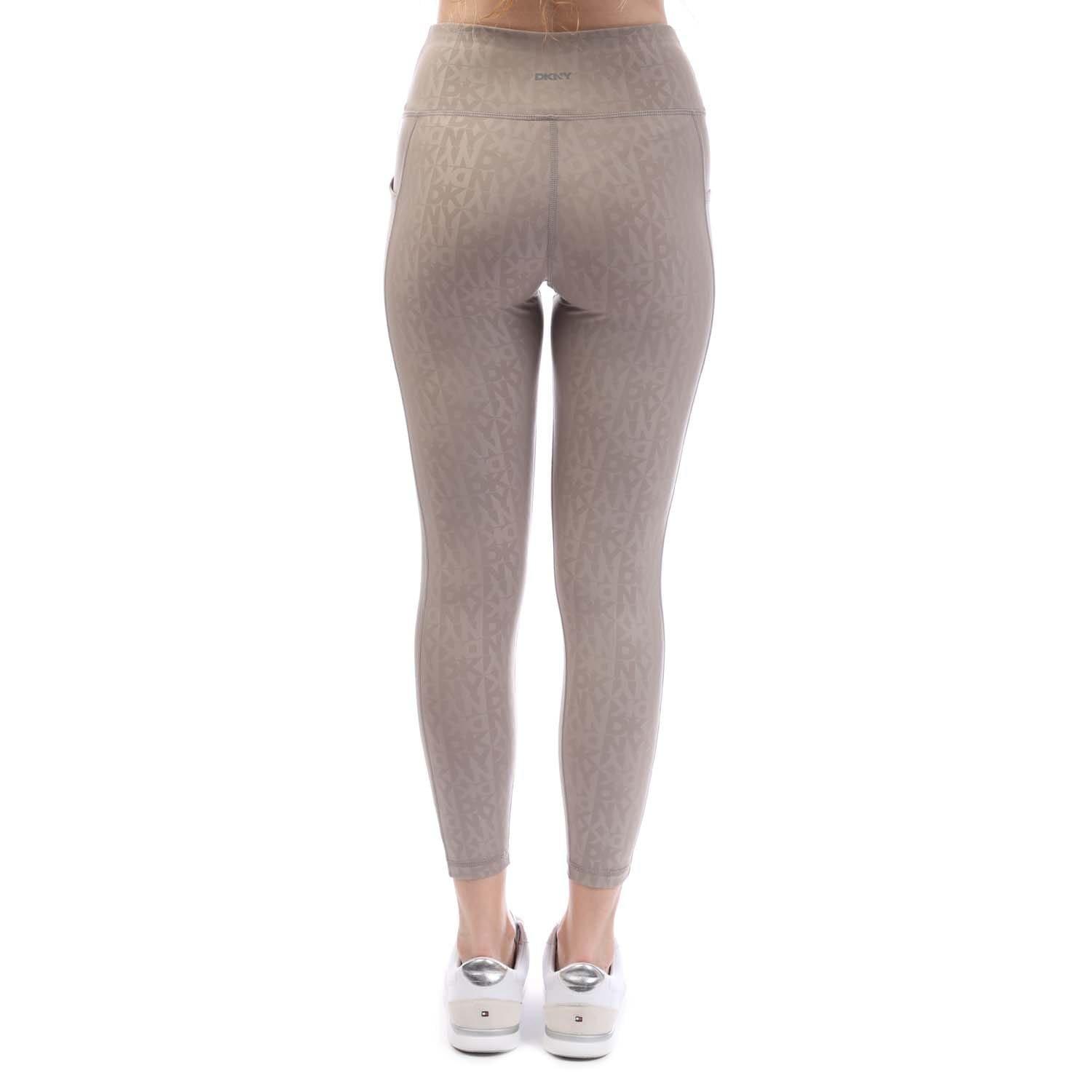 Grey - DKNY - High Waist Cropped Tight with Pockets - 3