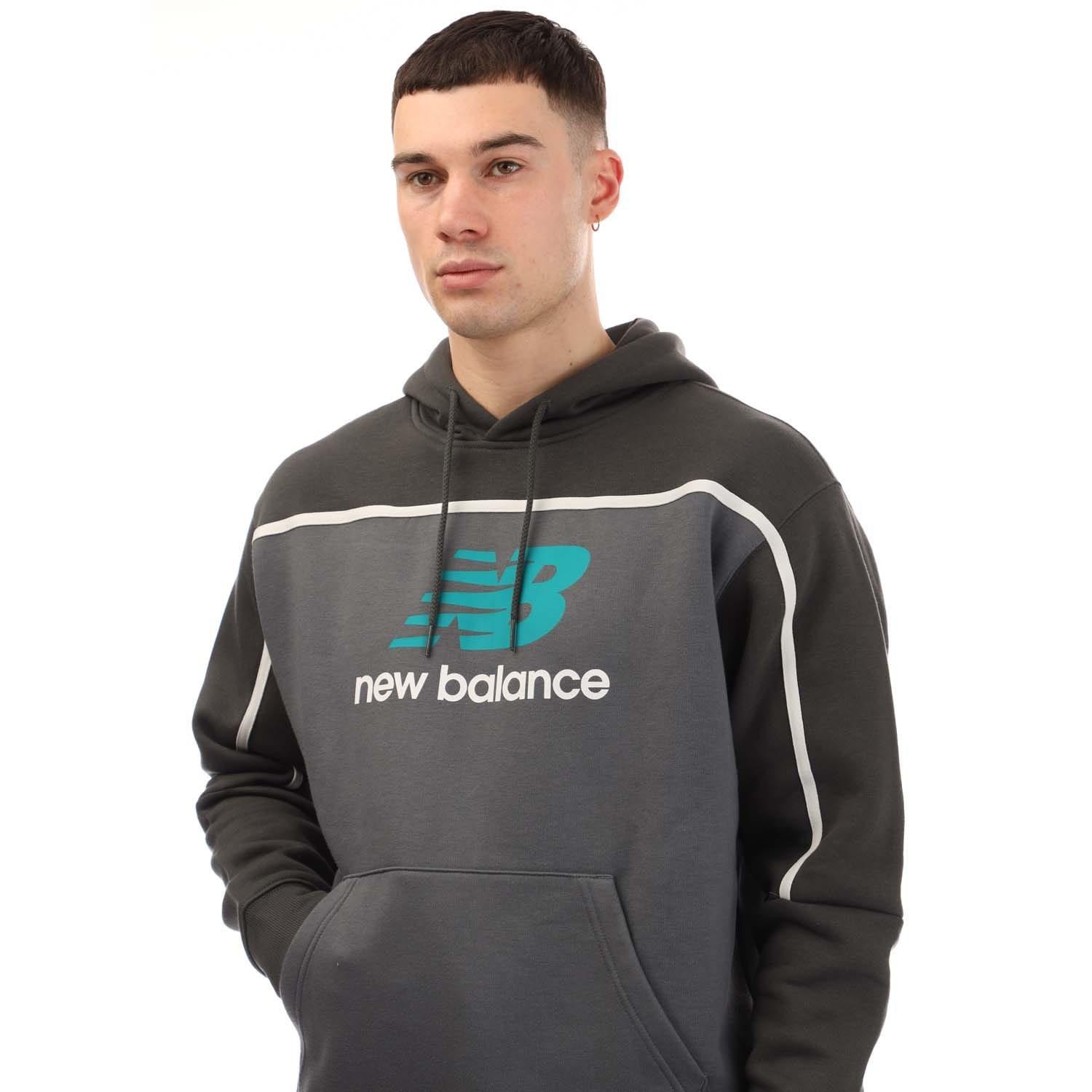 Grey - New Balance - Classic Fleece Hoodie - 2