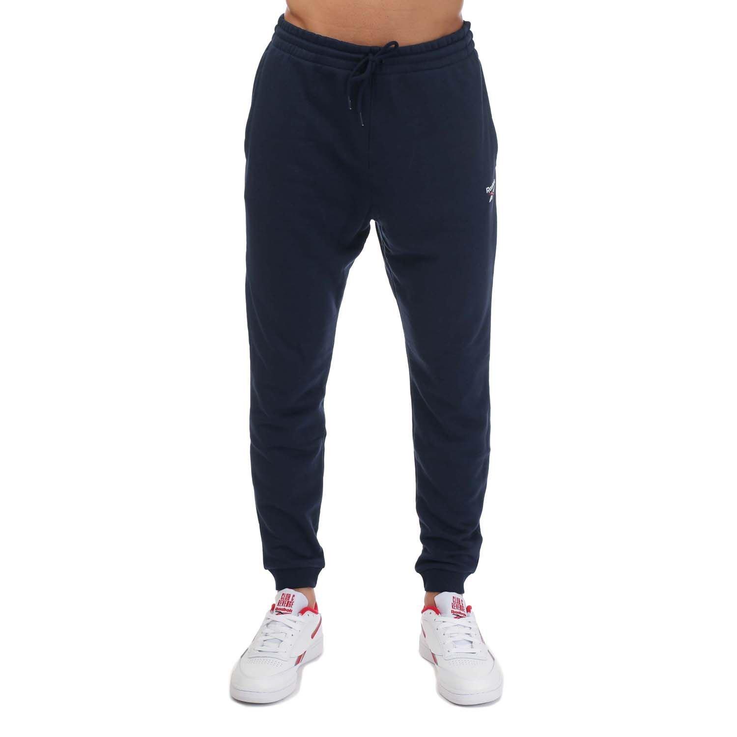 Reebok Men's Identity French Terry Joggers - Navy - XS
