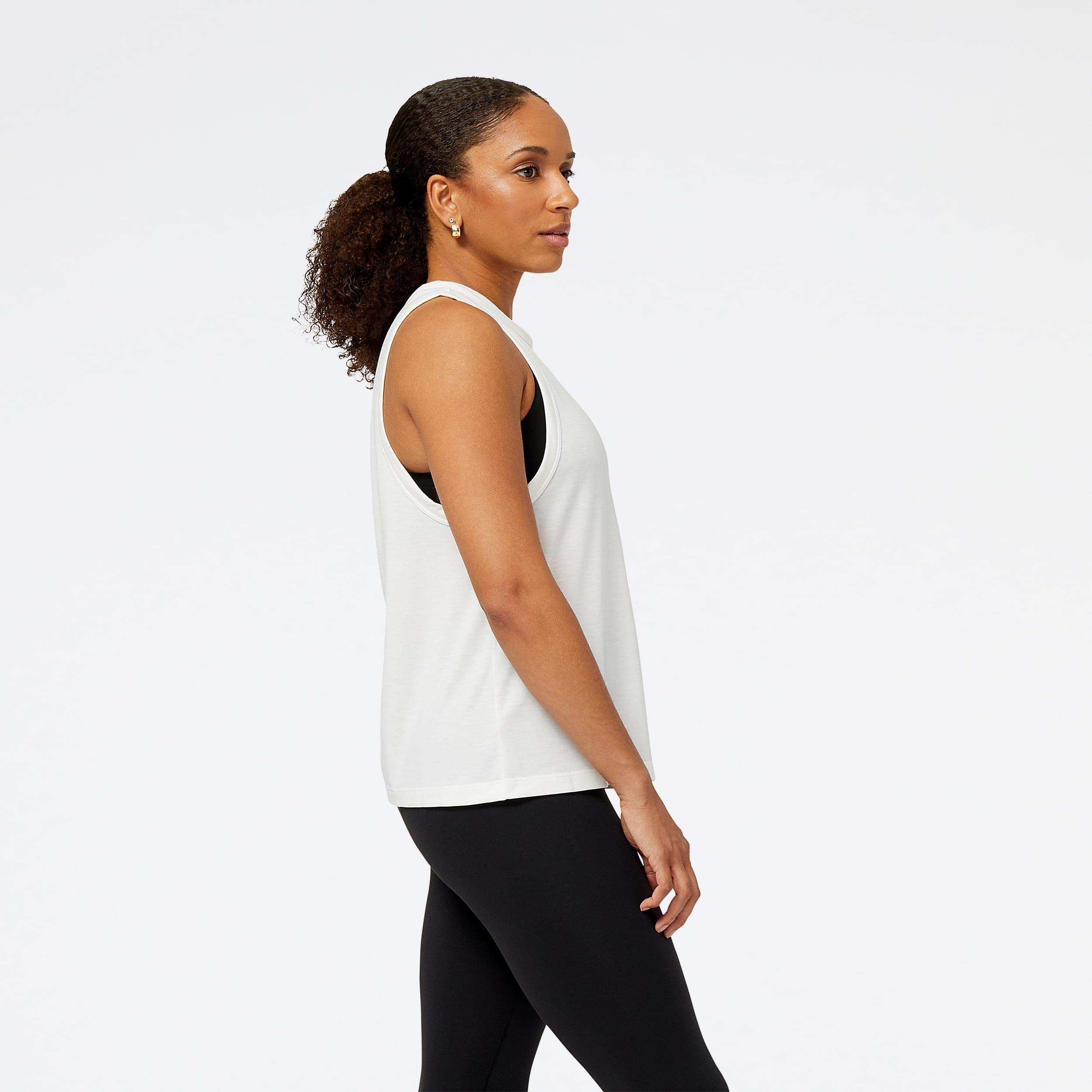 White - New Balance - Achiever Dri-Release Tank Top - 2