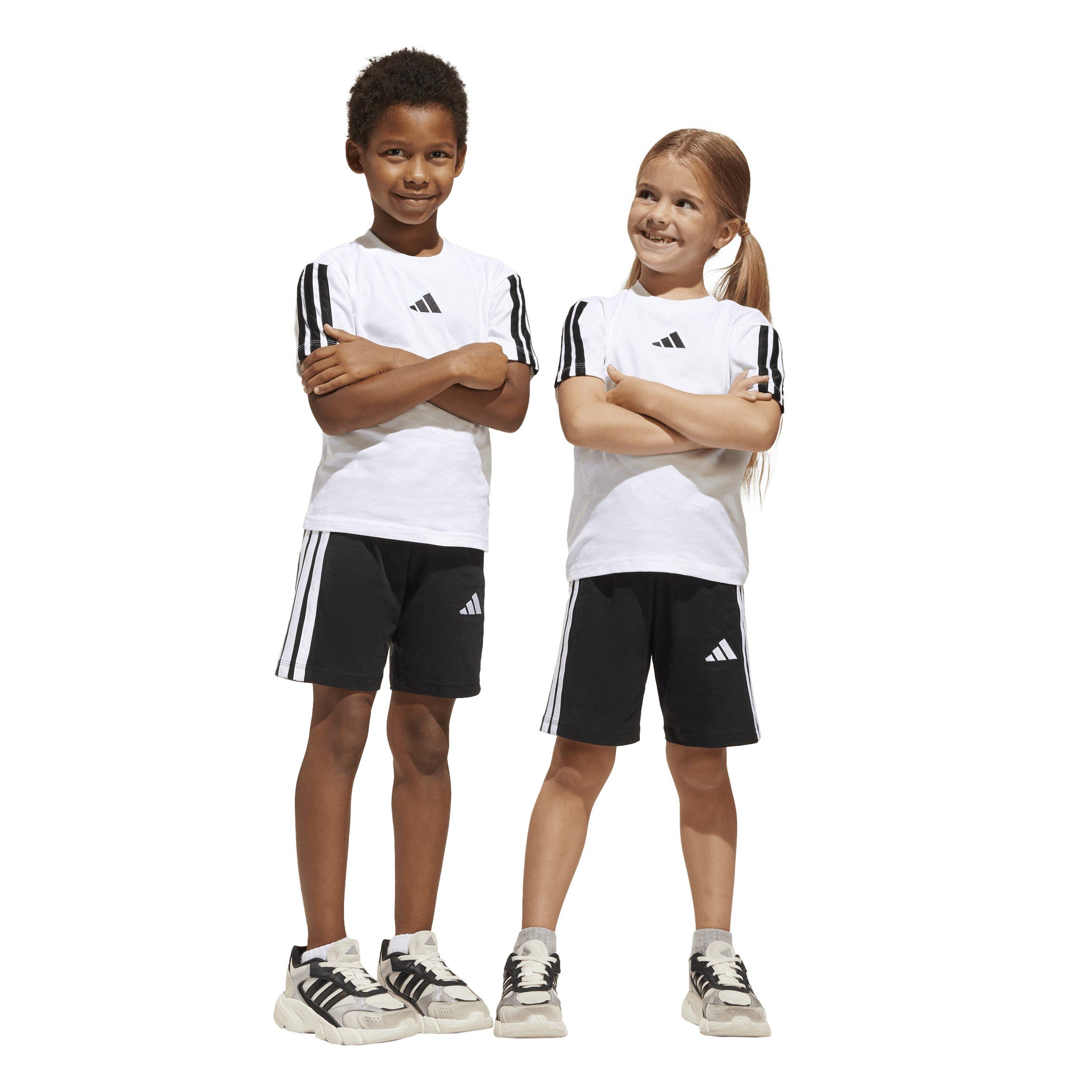 Blanco/Negro - adidas - 3 Stripe Essentials Tee Set Infants - 2