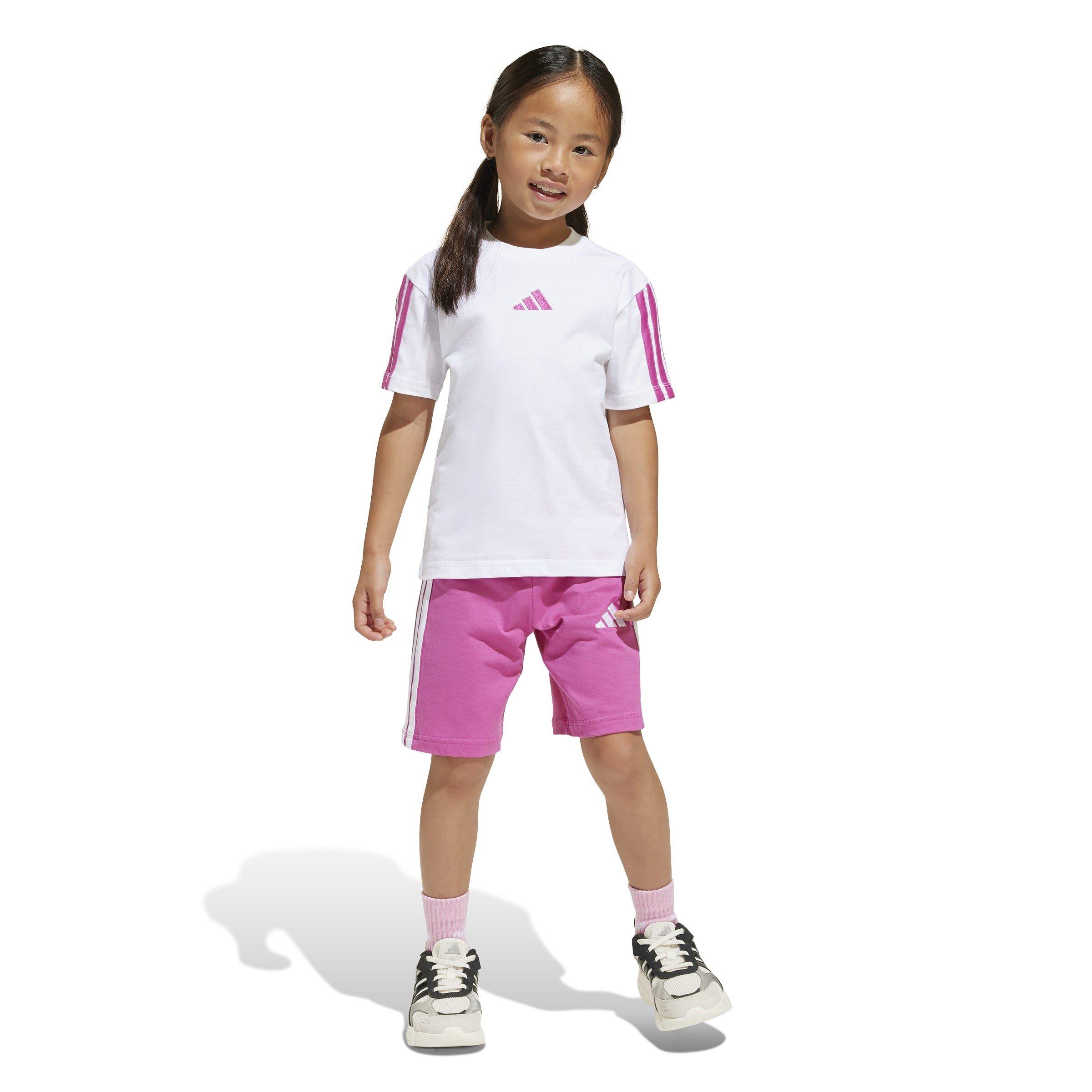 Hvid/Rosa - adidas - Essentials Tee Set Kids - 2