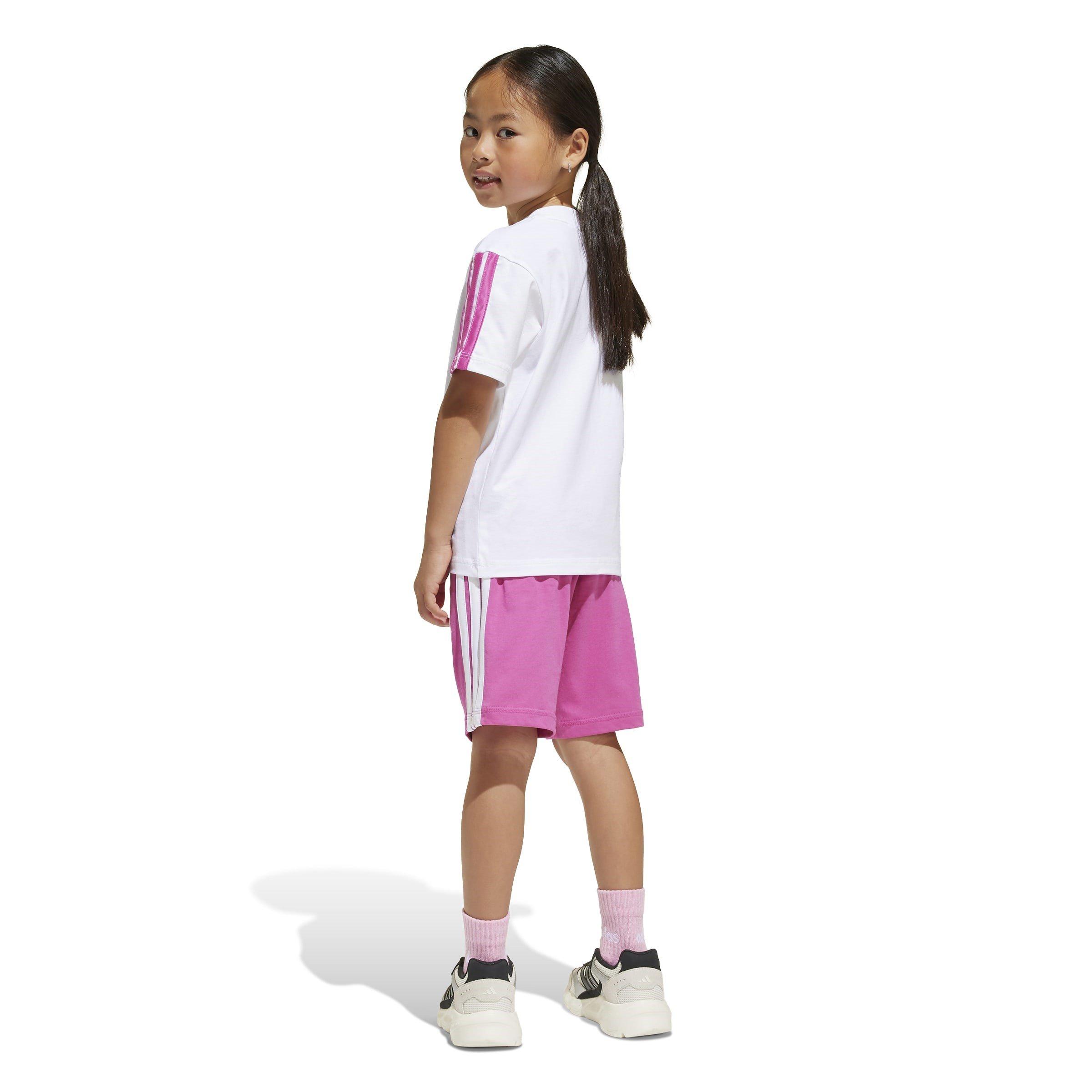Hvid/Rosa - adidas - Essentials Tee Set Kids - 3