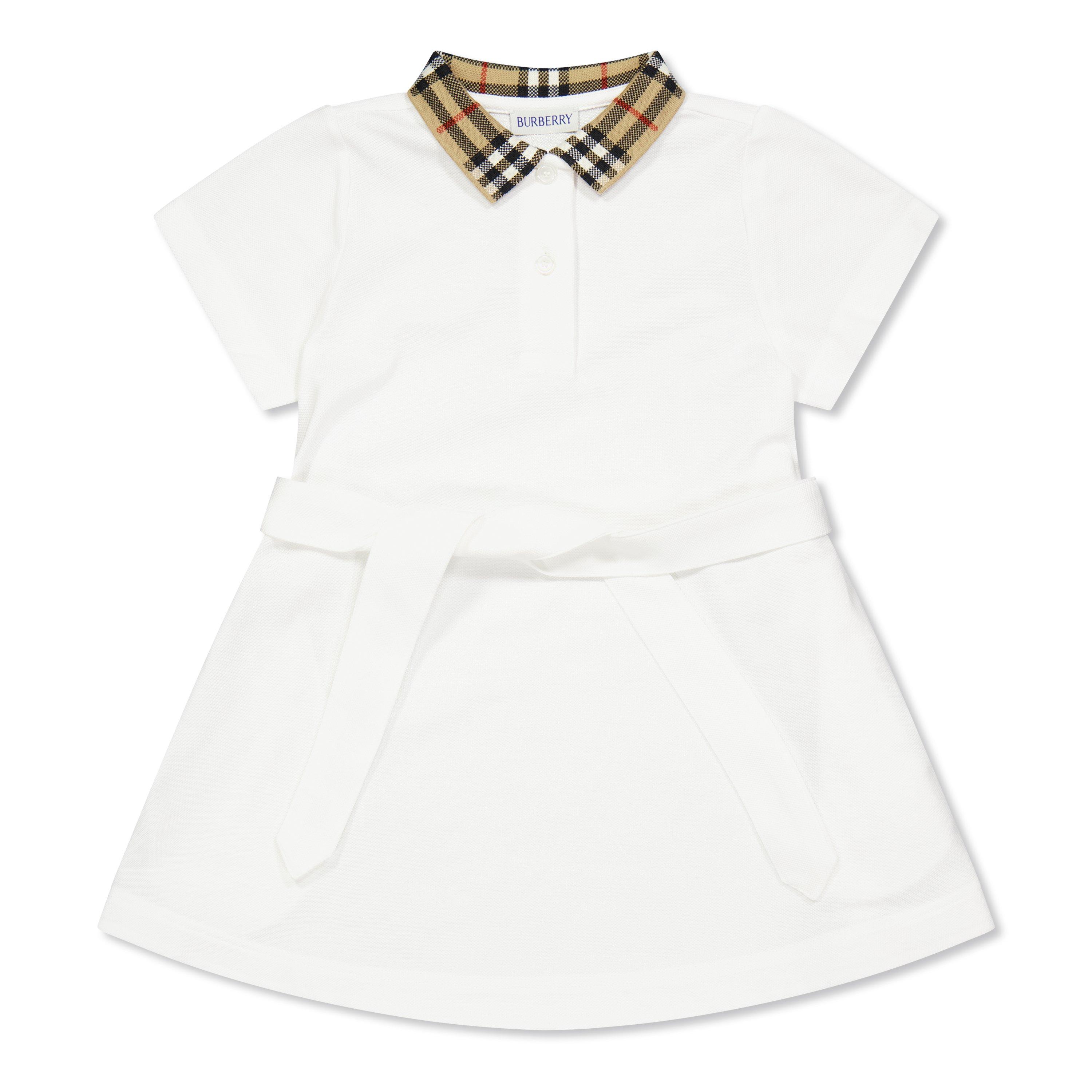 Burberry Juniors Check Astrid Polo Dress - White A1464 - Size 12Y