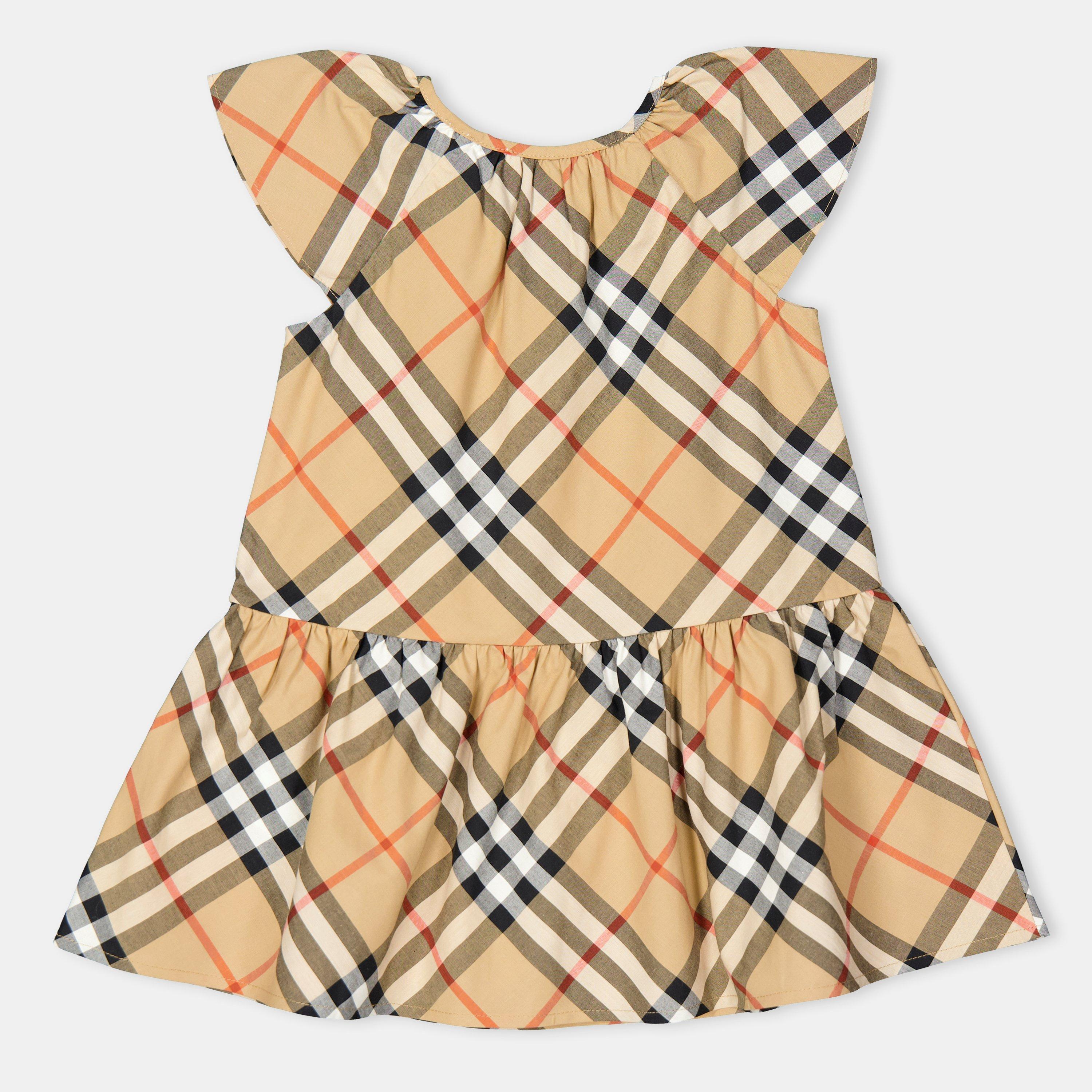 Sand B9368 - Burberry - Kids' Talley Check Smock Dress - 2