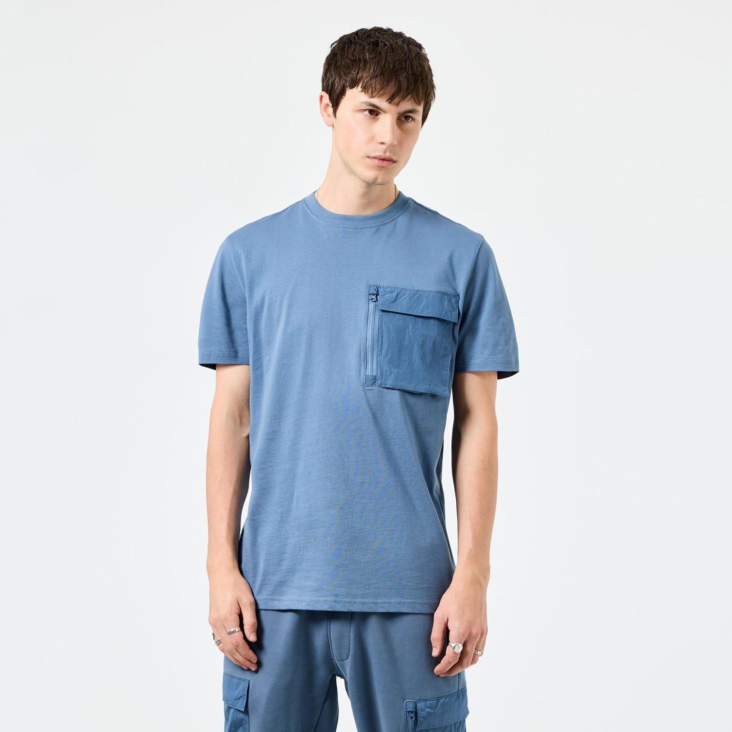 Blue - Weekend Offender - Takaji Parachute Pocket Tee - 1