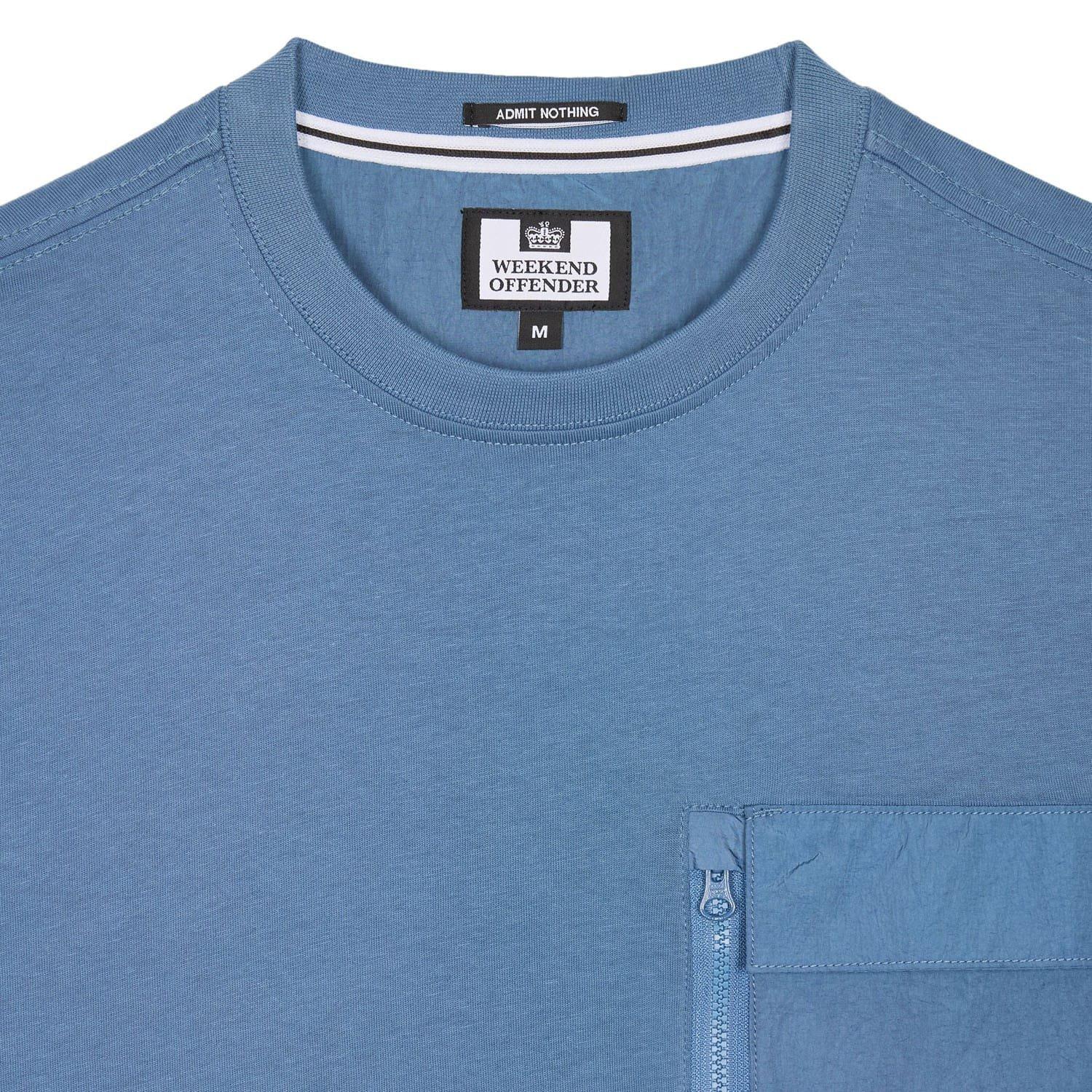 Blue - Weekend Offender - Takaji Parachute Pocket Tee - 5