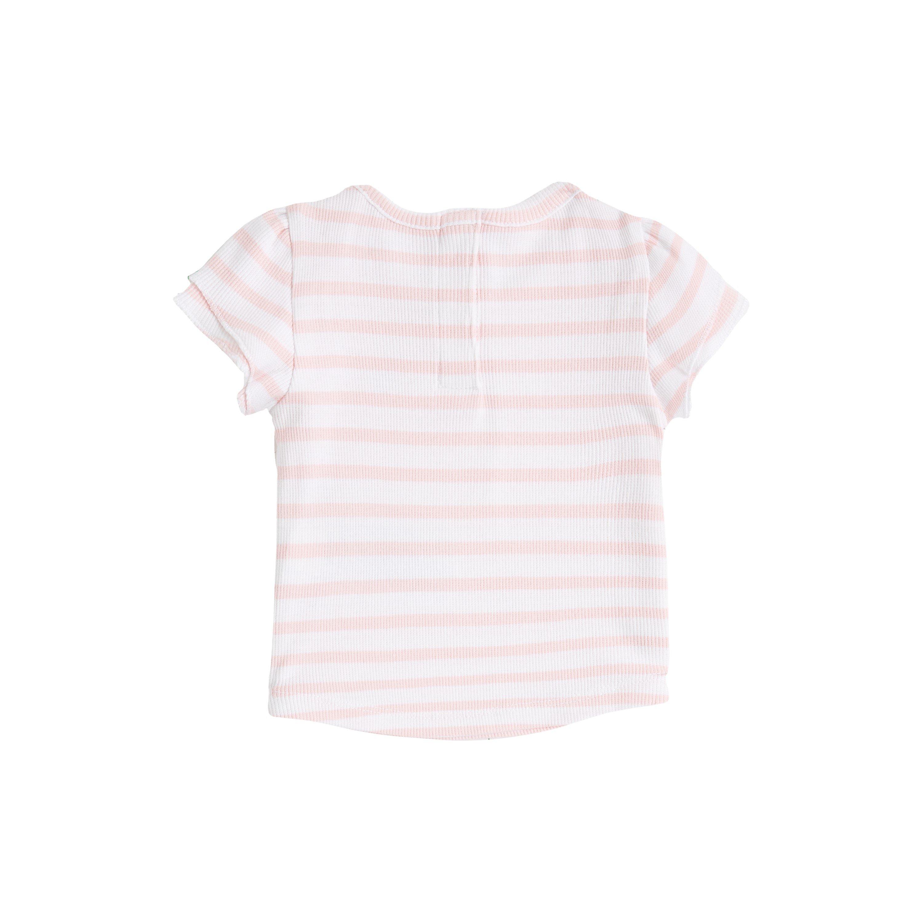 Riscas cor-de-rosa 0D1 - Tommy Hilfiger - Kids' Striped Rib Short-Sleeve Regular Fit T-Shirt - 2