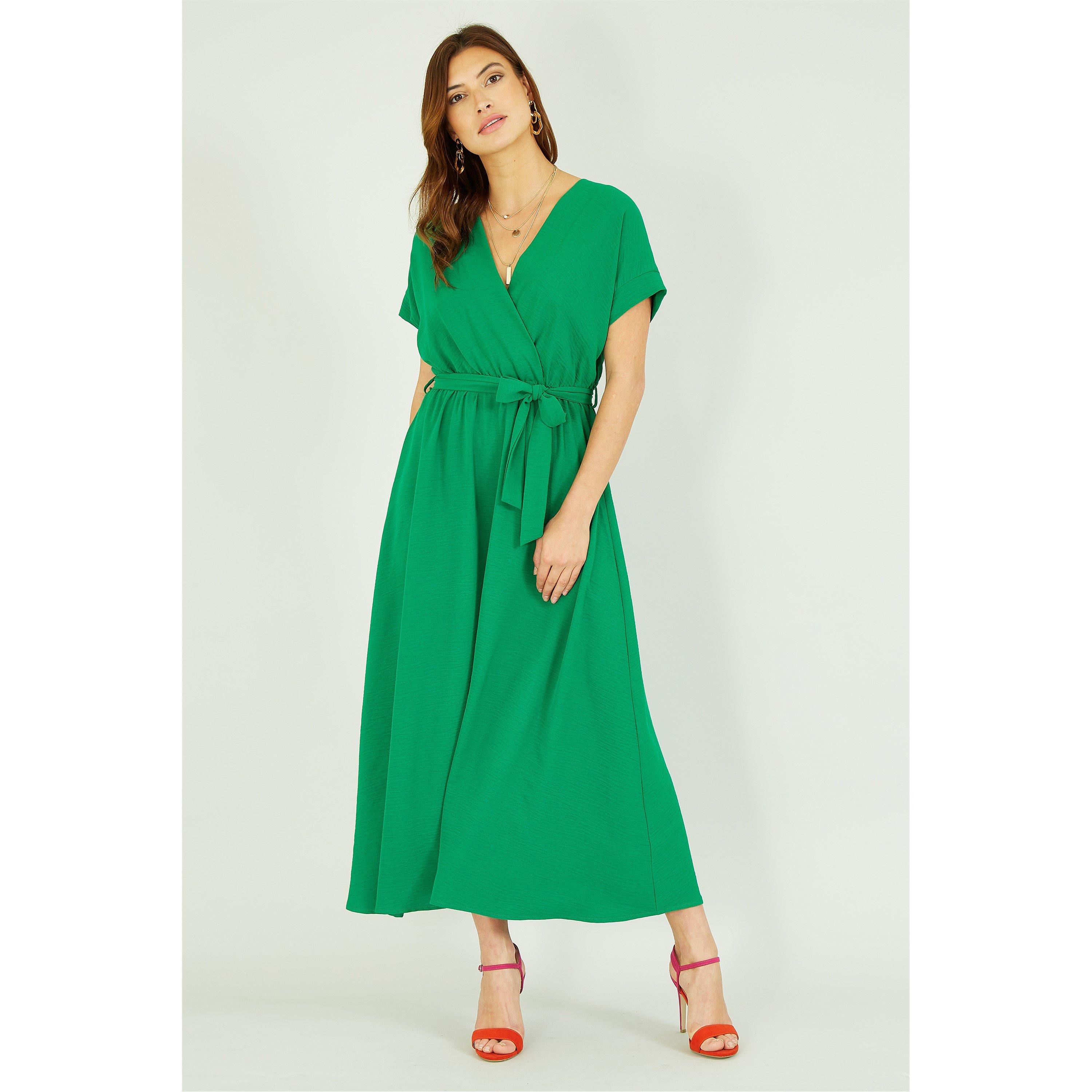 Mela London Green Kimono Sleeve Midi Dress