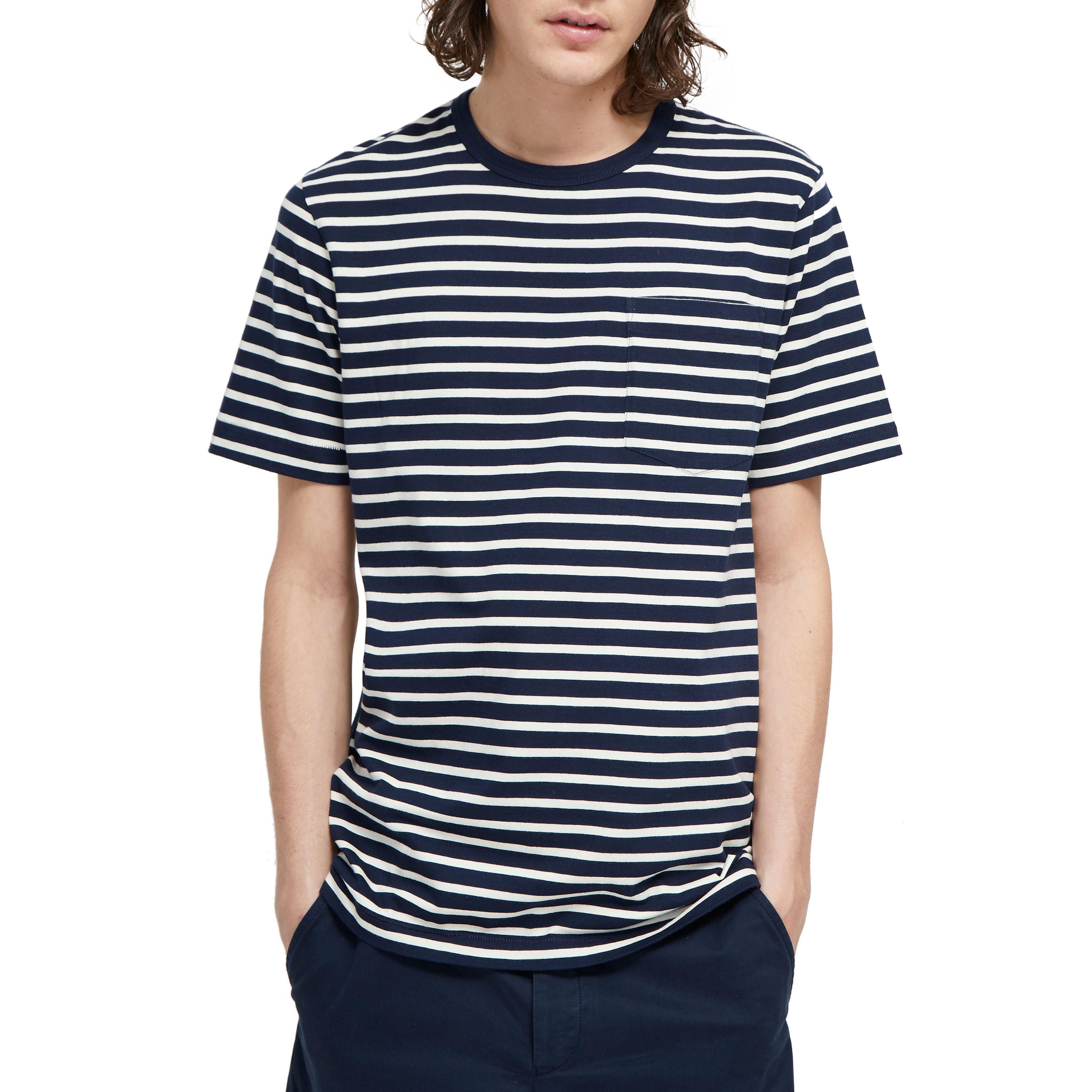 Marine - French Connection - Odd Stripe Mix T-Shirt - 2