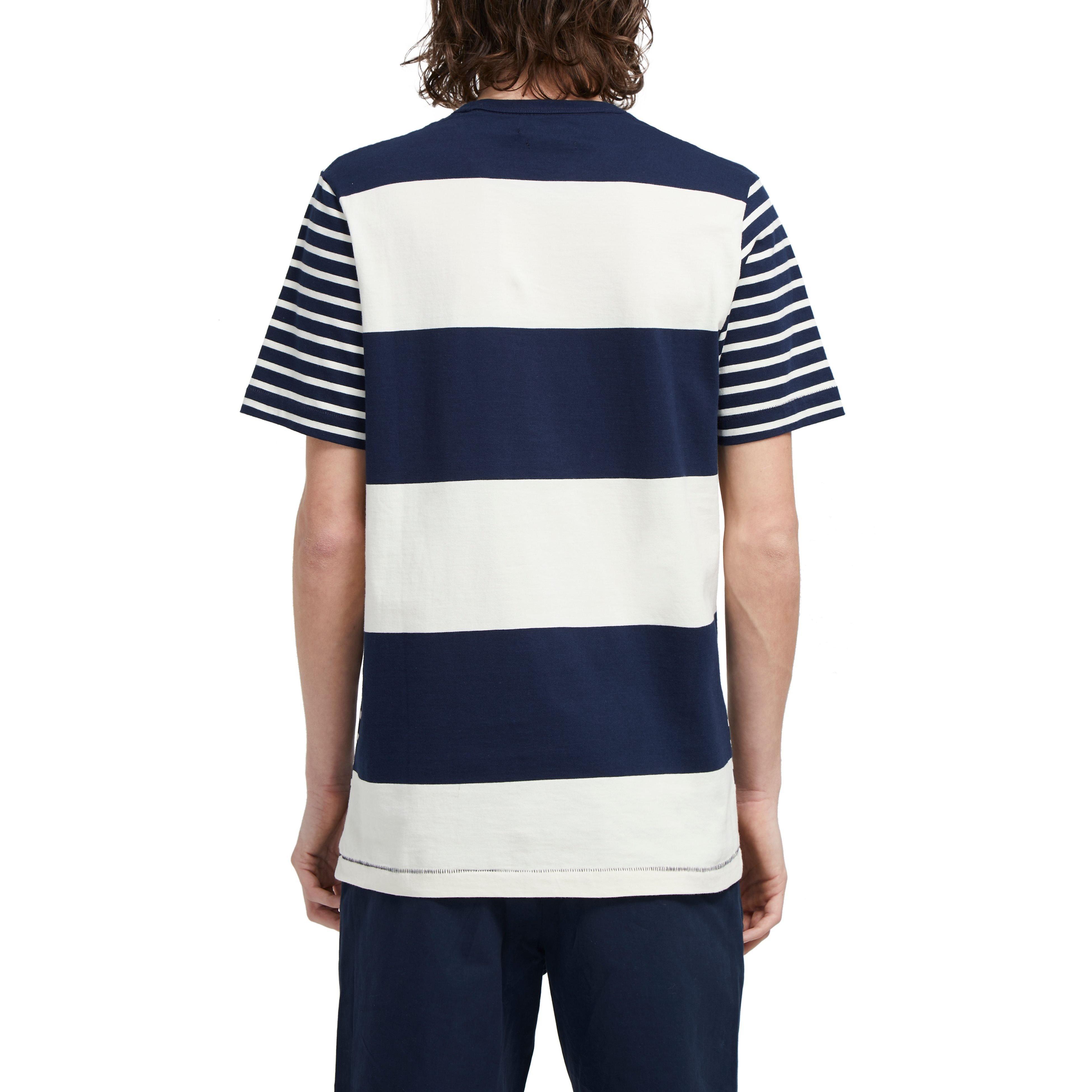 Marine - French Connection - Odd Stripe Mix T-Shirt - 3