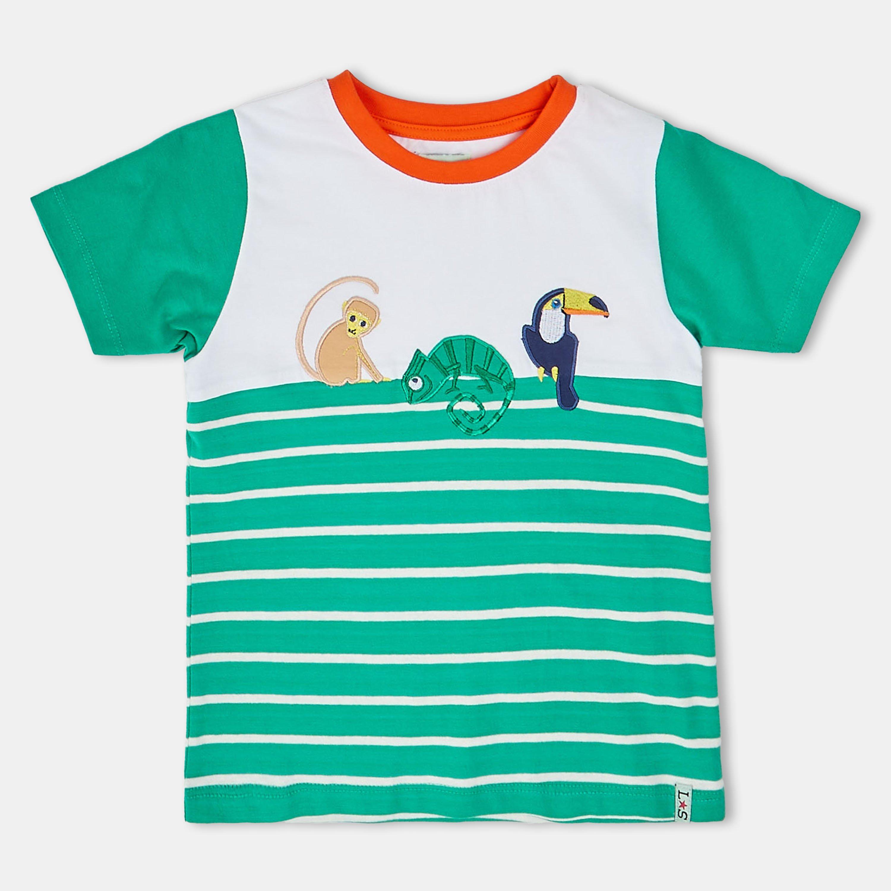 Lilly and Sid & Sid Green Animal Kingdom Applique T-Shirt