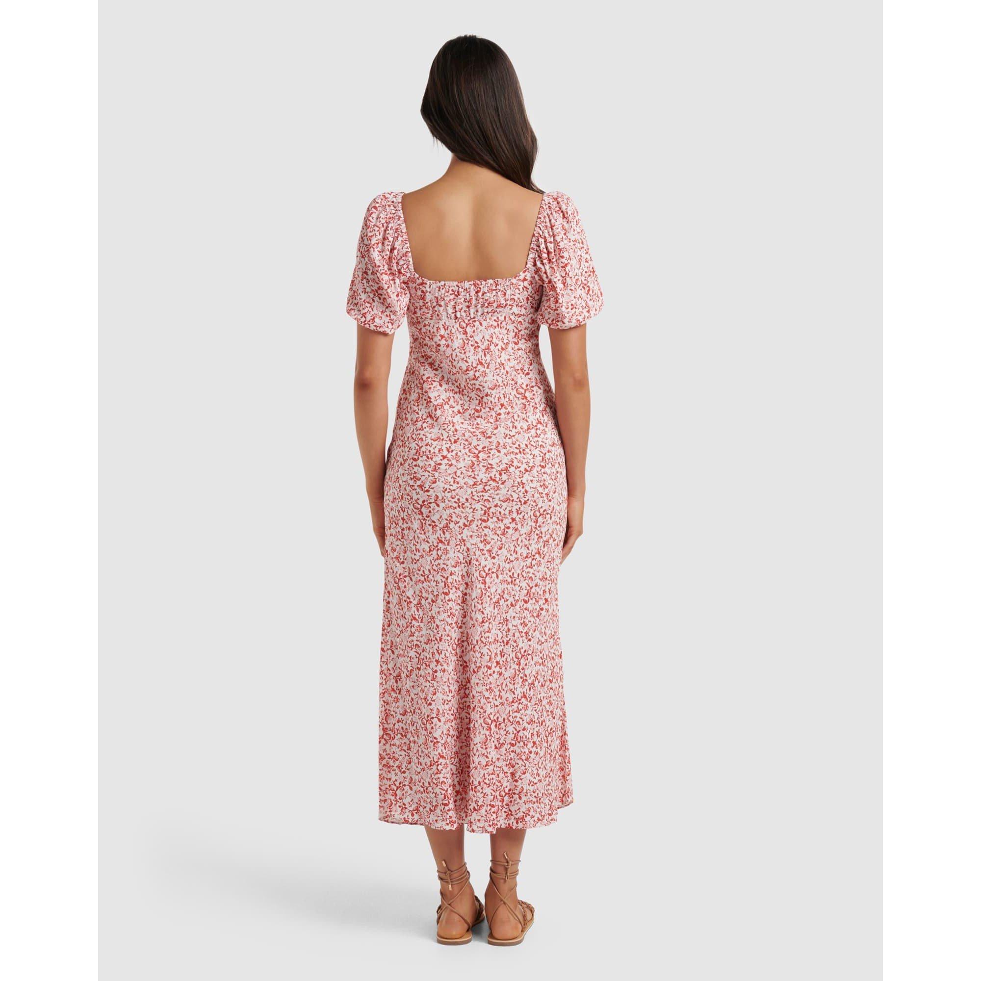 Red Westbury Di - Forever New - Lorelai Ruched Front Midi Dress - 5