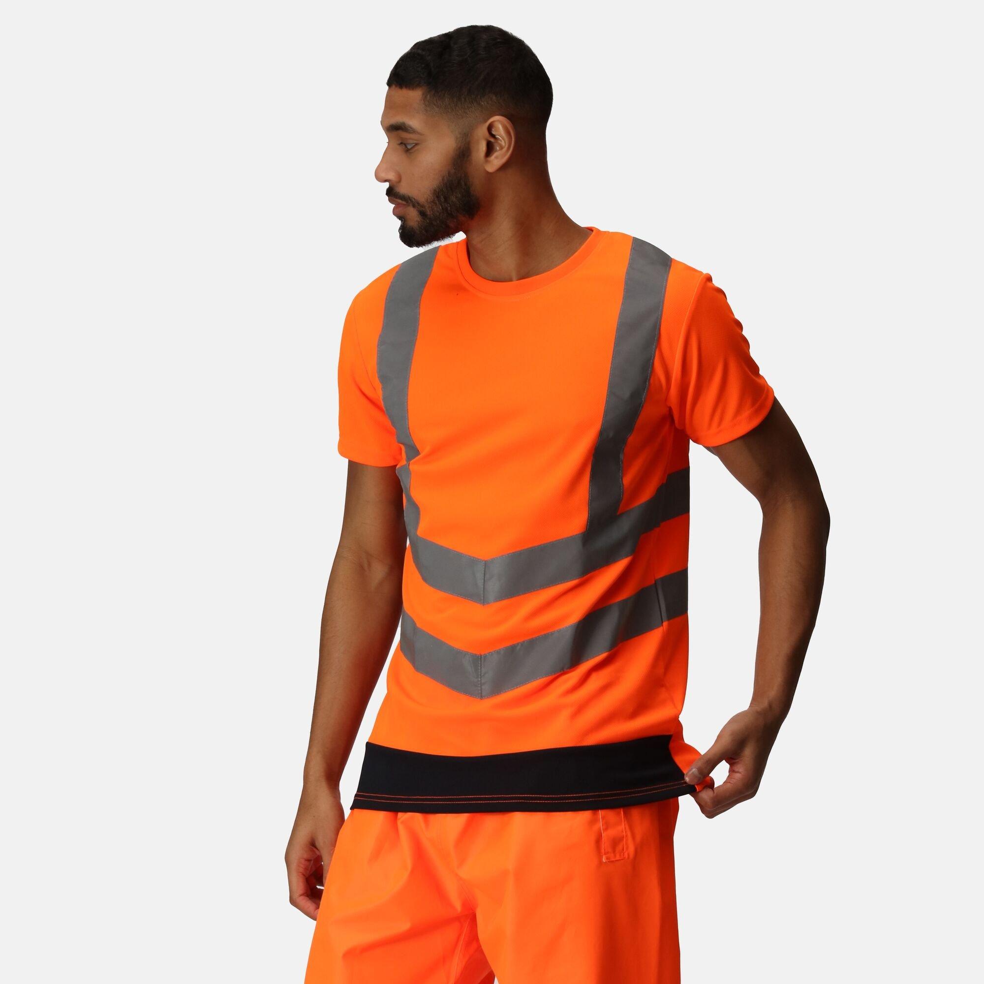 Orange/Navy - Regatta - Mens Hi-Vis T-Shirts - 4
