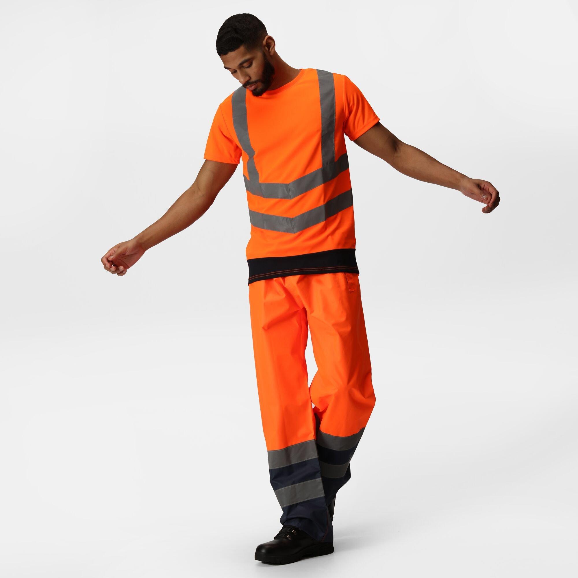 Orange/Navy - Regatta - Mens Hi-Vis T-Shirts - 5