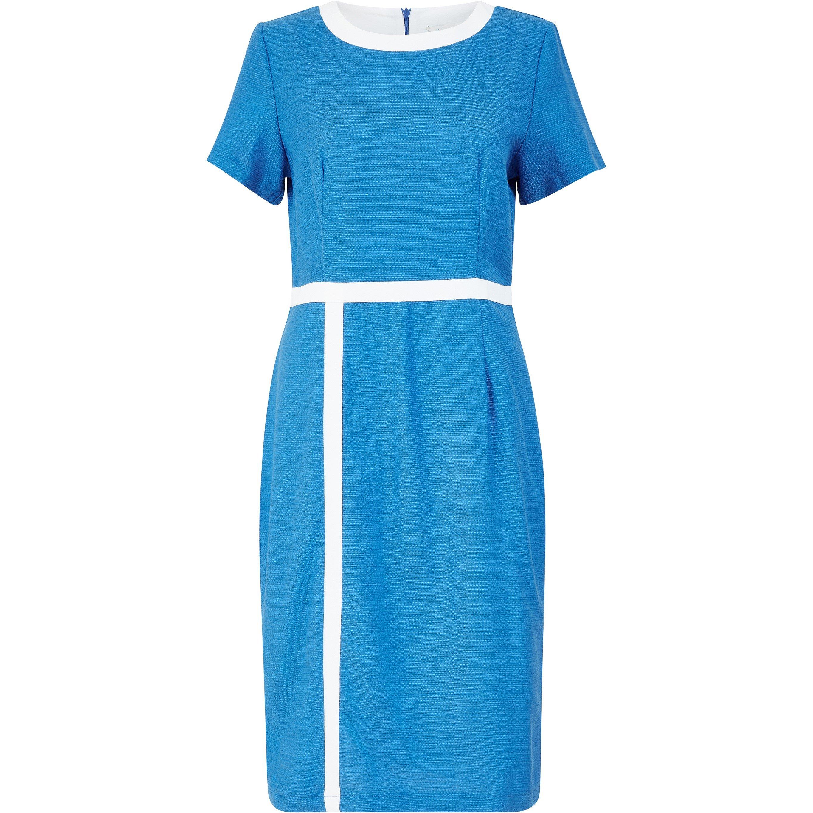 Yumi Blue Panel Fitted Dress