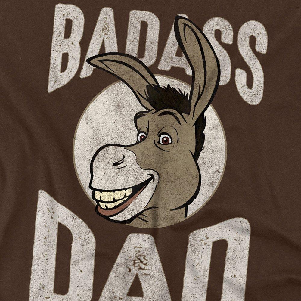 Dark Brown - Other - Shrek Badass Donkey Dad Mens T-Shirt Dark Brown - 2