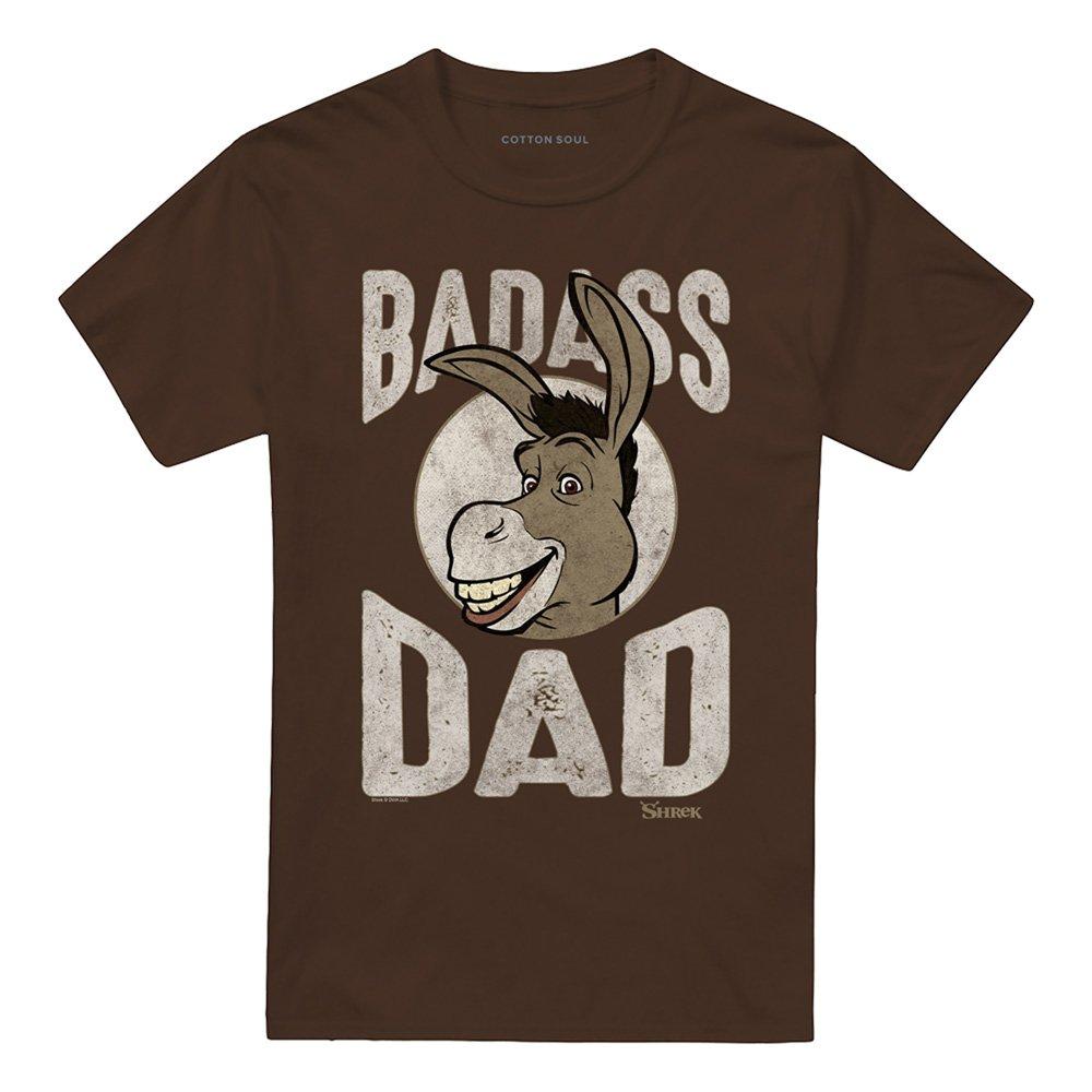 Dark Brown - Other - Shrek Badass Donkey Dad Mens T-Shirt Dark Brown - 4