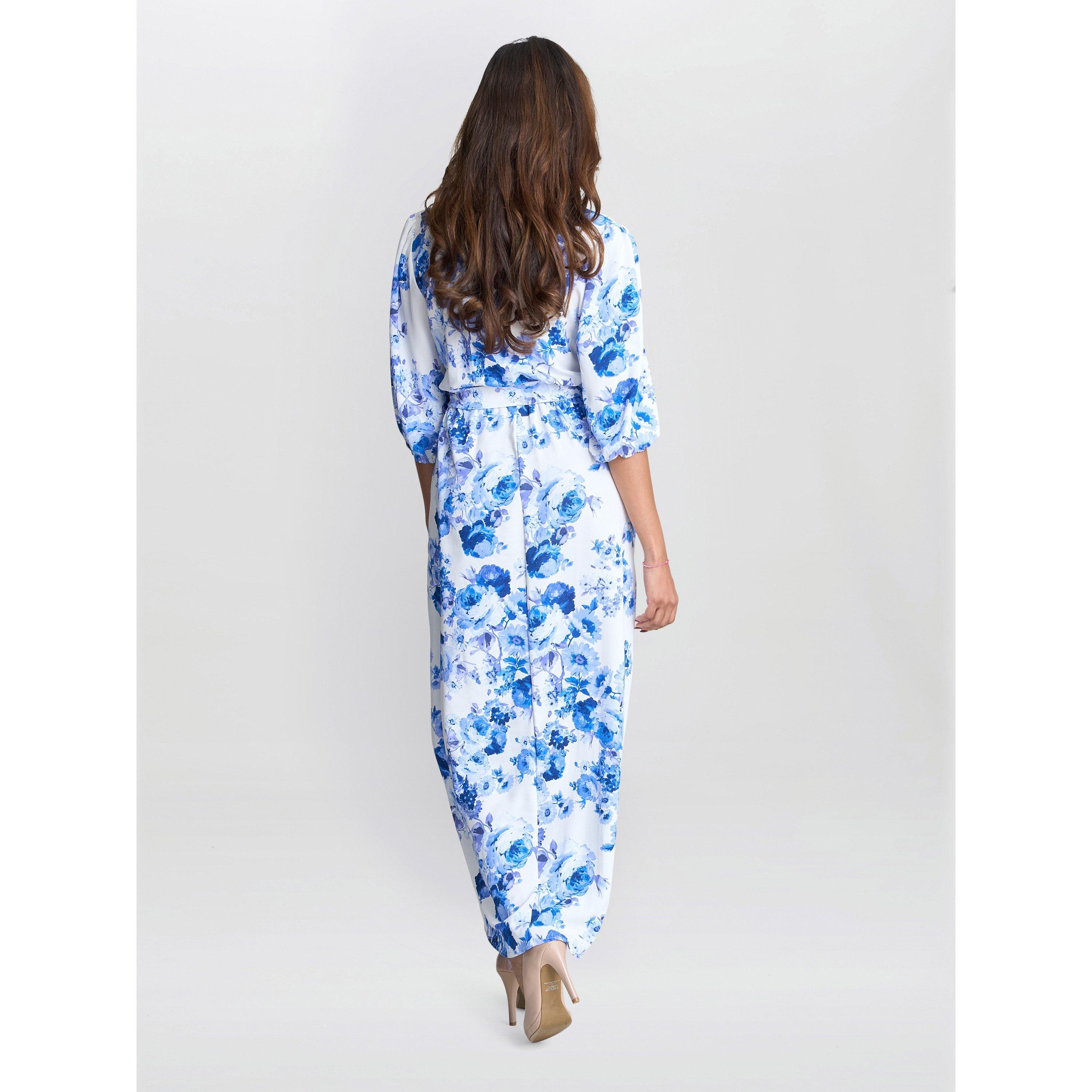Blue - Gina Bacconi - Karen Floral Print Maxi Dress - 2