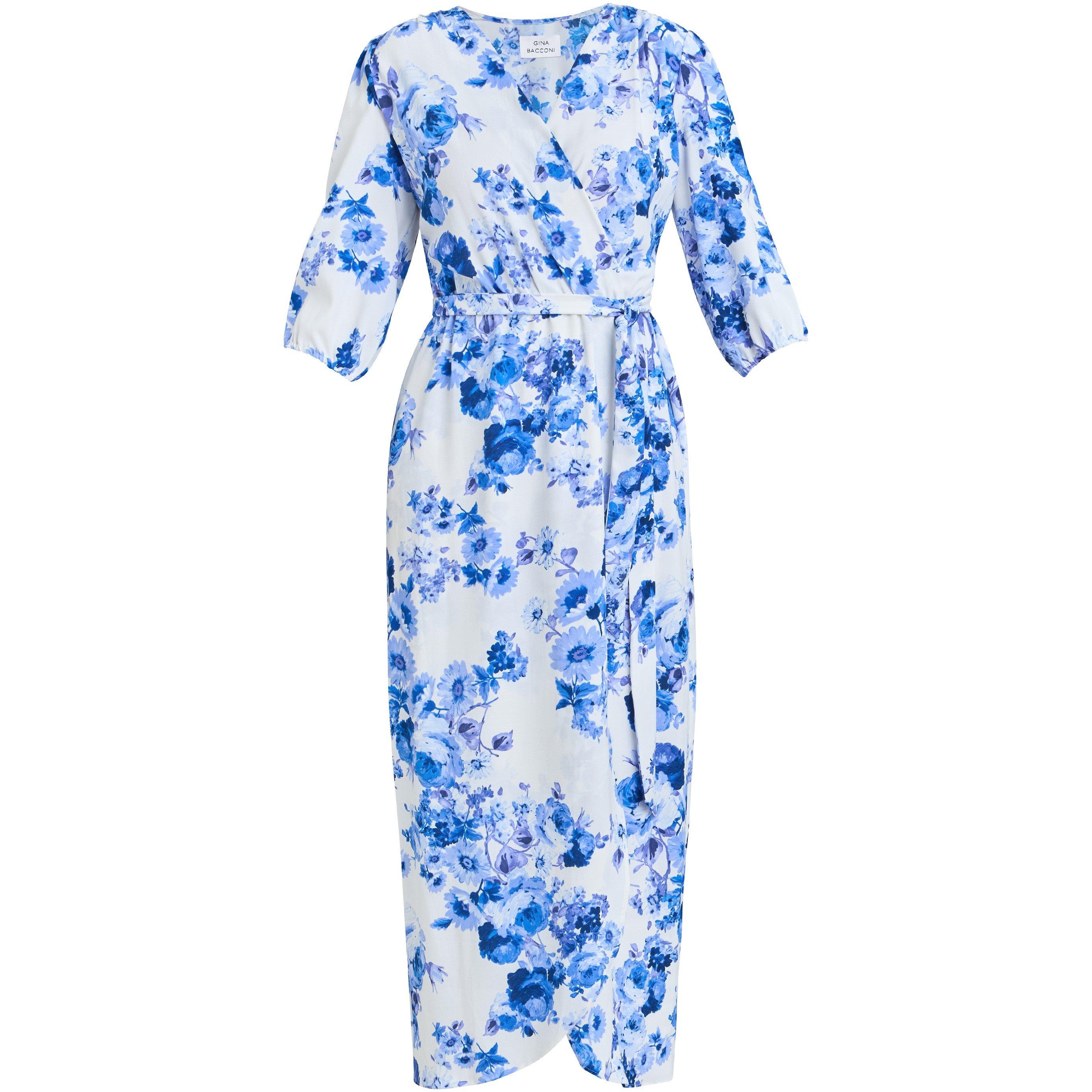 Blue - Gina Bacconi - Karen Floral Print Maxi Dress - 4